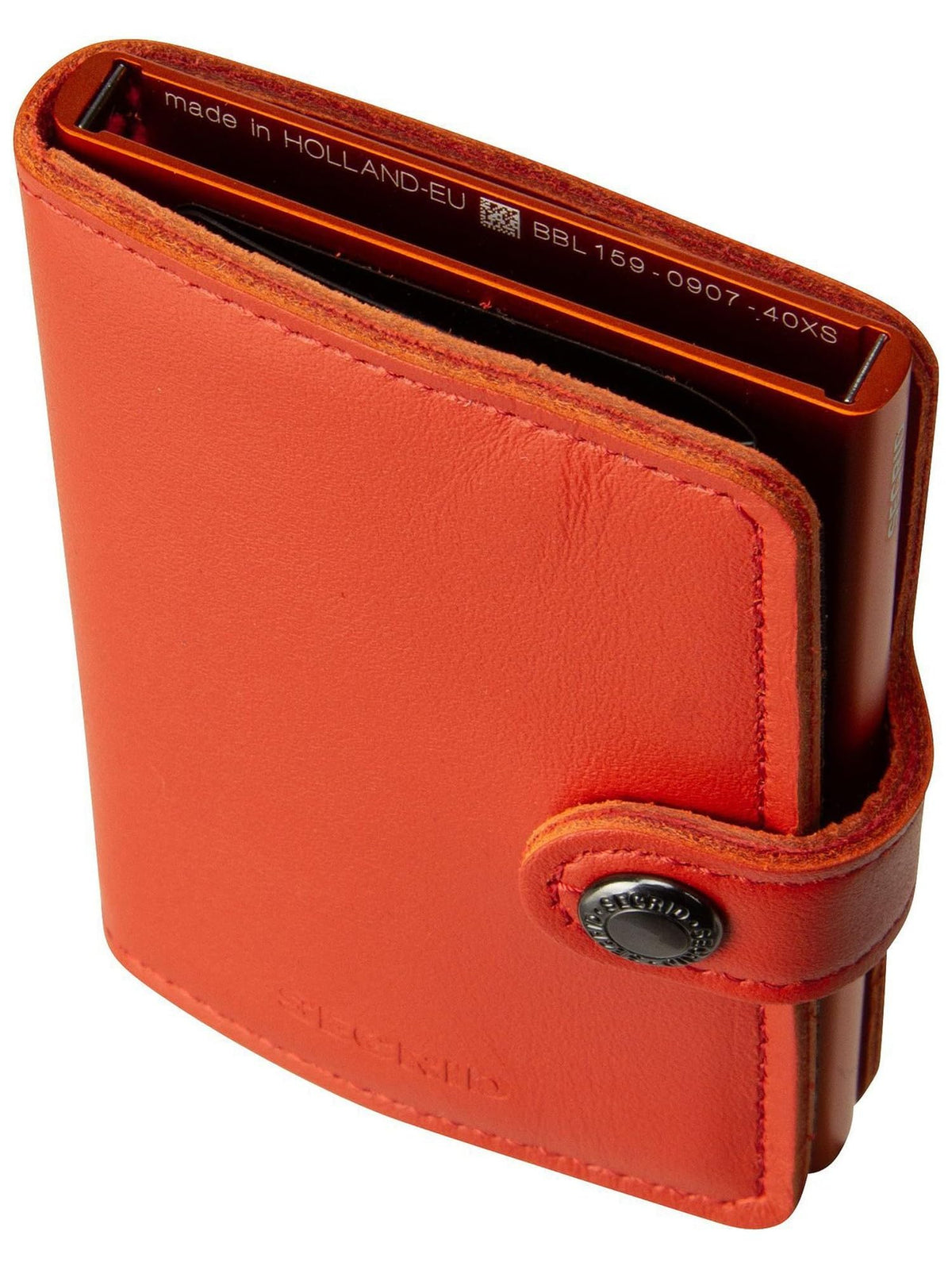 Secrid Miniwallet Original Leather Wallet Orange RFID Protected