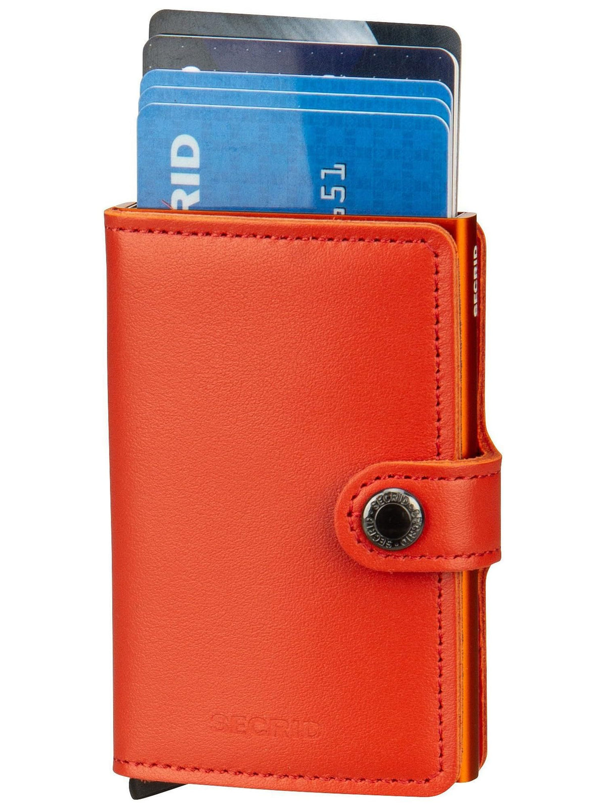 Secrid Miniwallet Original Leather Wallet Orange RFID Protected