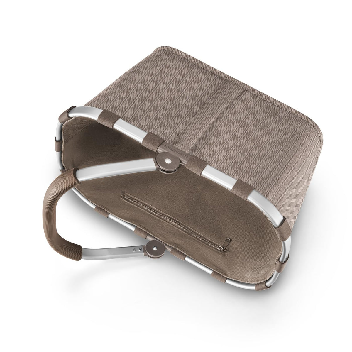 reisenthel Carrybag Herringbone Mocha - Polyester Shopping Basket