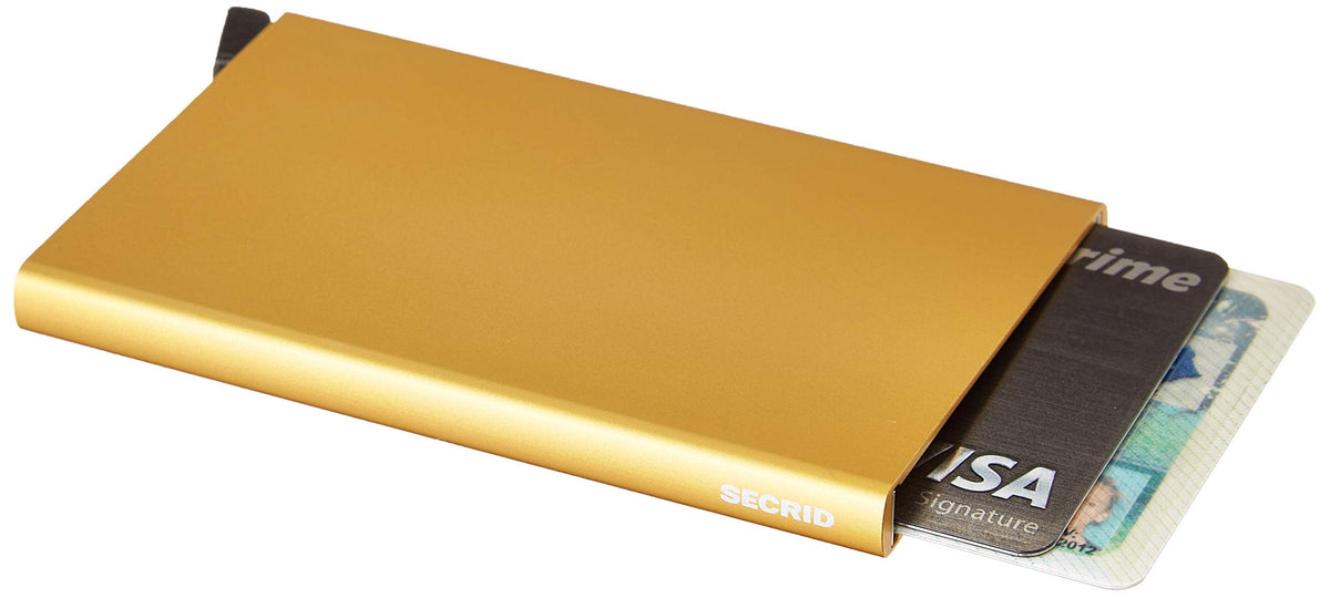 Secrid Gold Aluminium Card Protector - RFID Protected Wallet