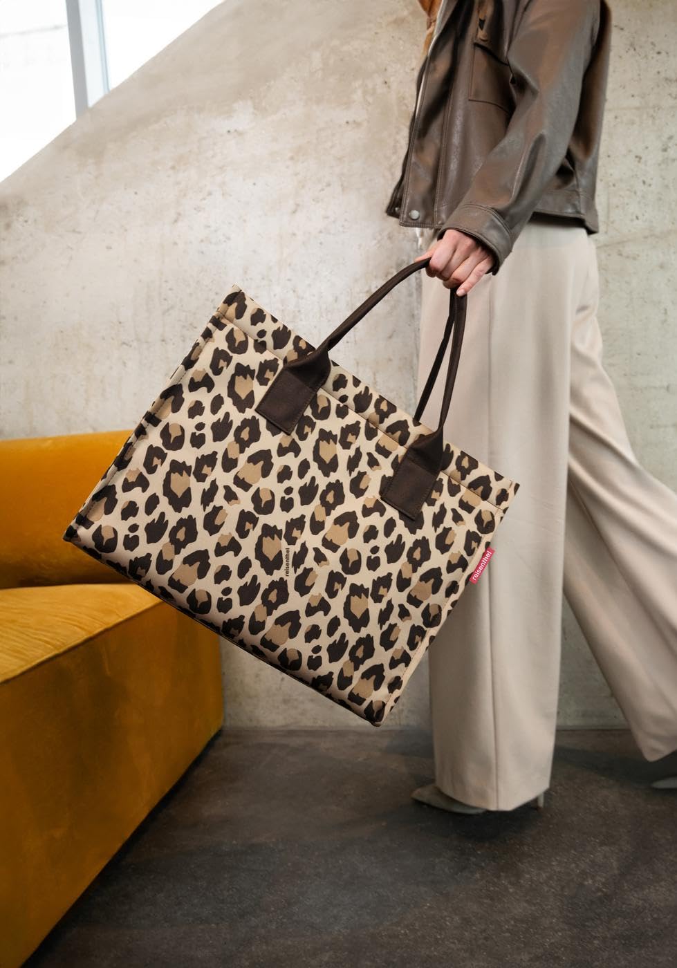 reisenthel daily shopper Women's Tote Bag 14L Leopard Print Foldable