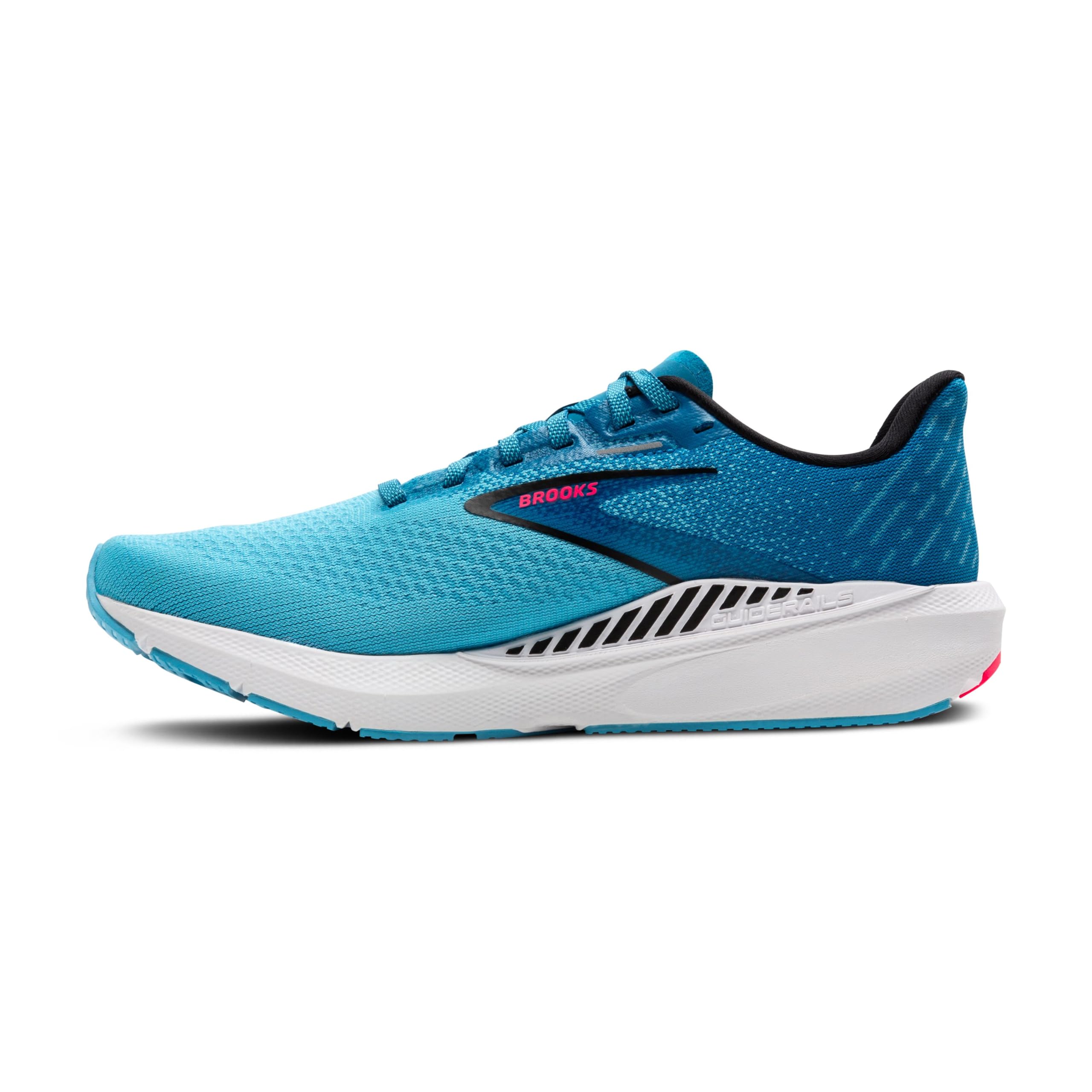 Brooks Launch GTS 10 Men Road Running Shoes Mesh Crystal Seas Blue Jay Black