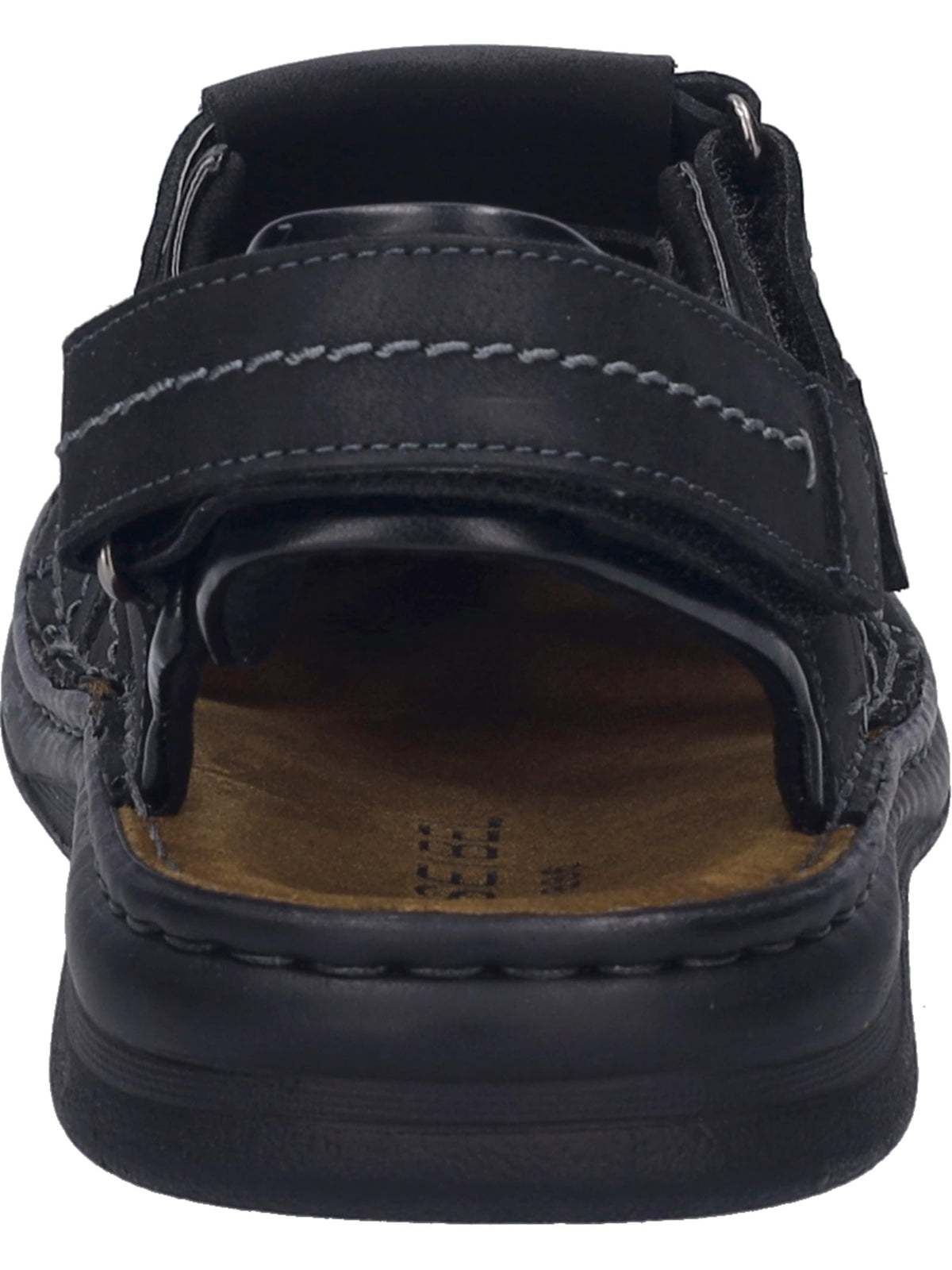 Josef Seibel Men Sandals Max 92 Black Leather Size 43 EU Open Toe