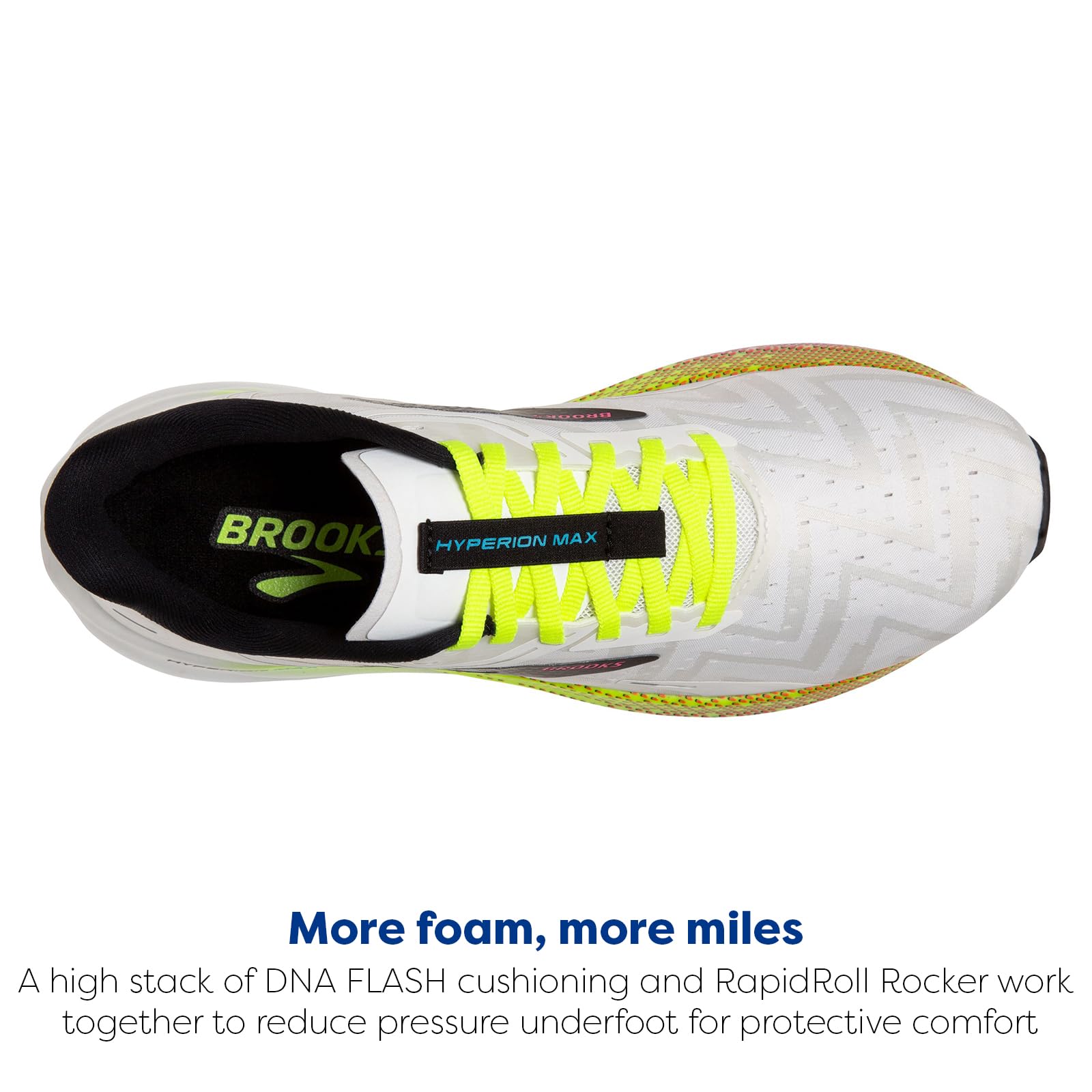 Brooks Hyperion Max Men's Road Running Shoes White Black Nightlife Breathable Rubber