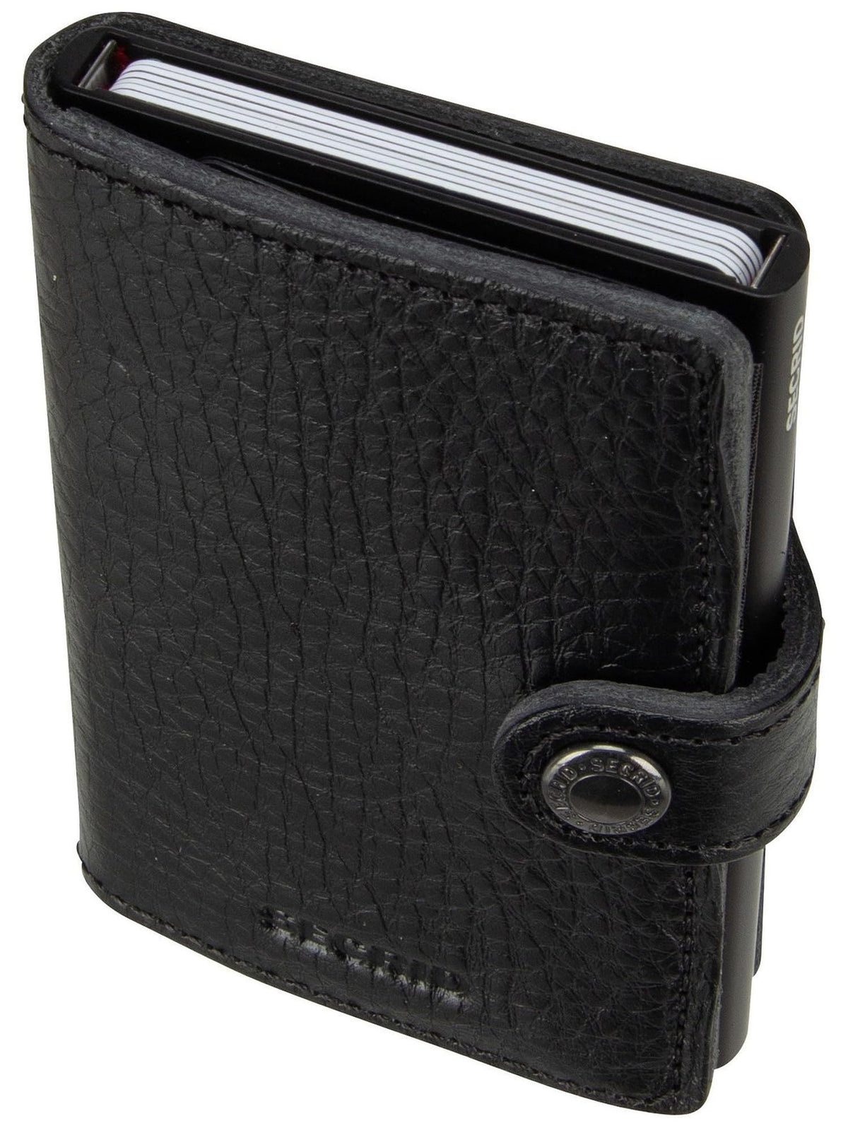 Secrid Miniwallet Veg Tanned Leather Wallet - RFID Protected Black