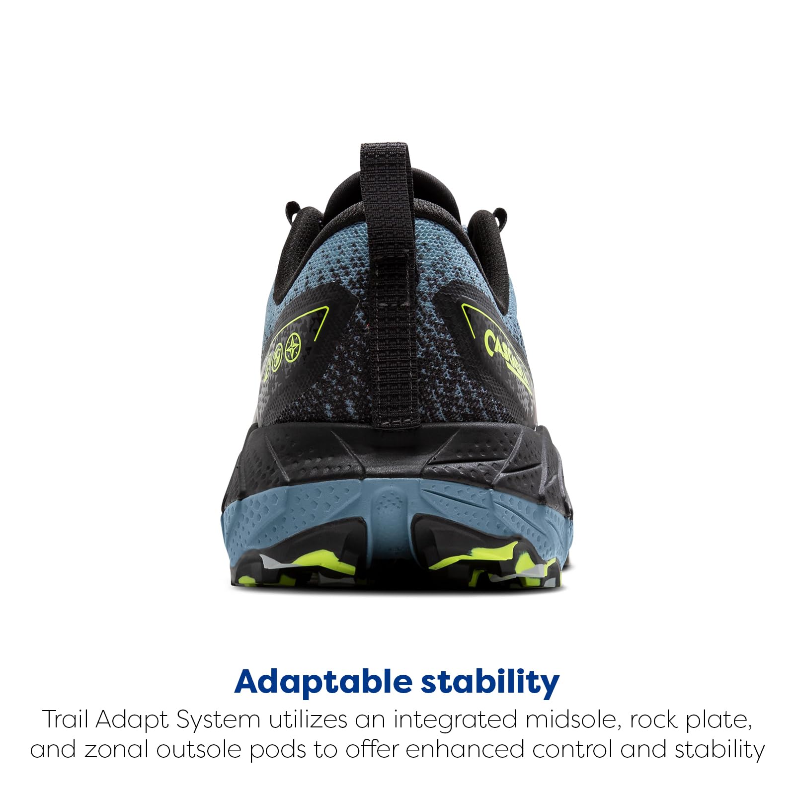 Brooks Cascadia 18 Men Trail Running Shoes EVA Rubber Citadel Ebony Lime