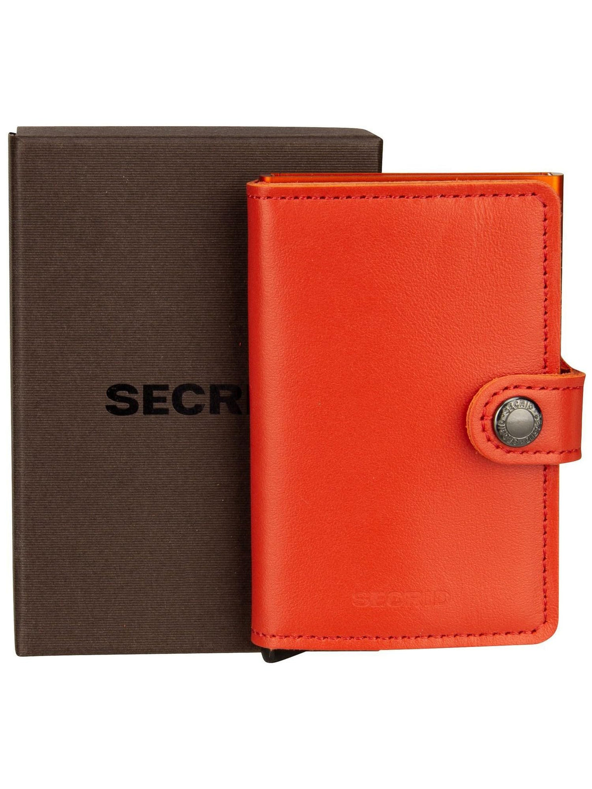 Secrid Miniwallet Original Leather Wallet Orange RFID Protected
