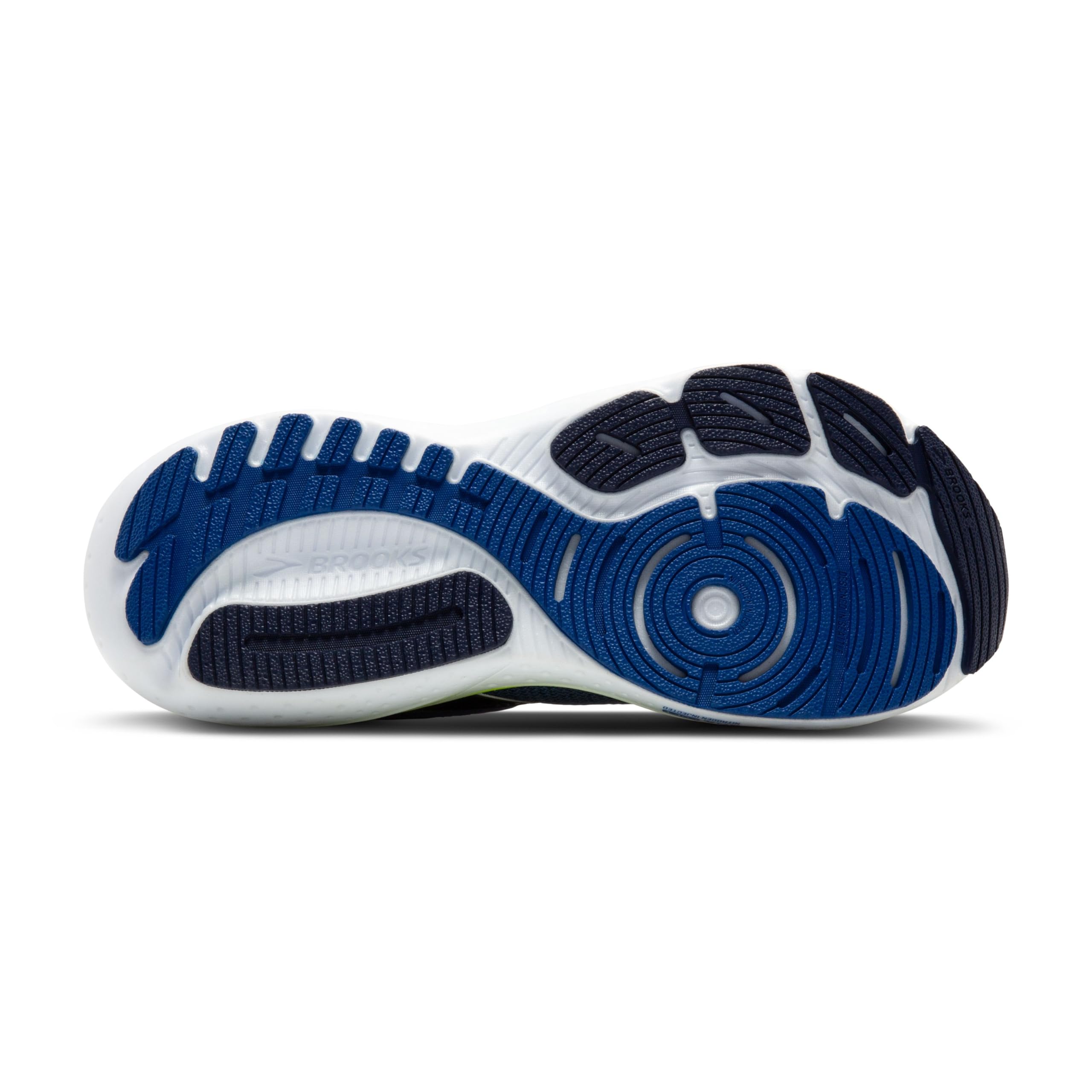 Brooks Glycerin GTS 21 Men's Road Running Shoes Plush Blue Peacoat Lemon