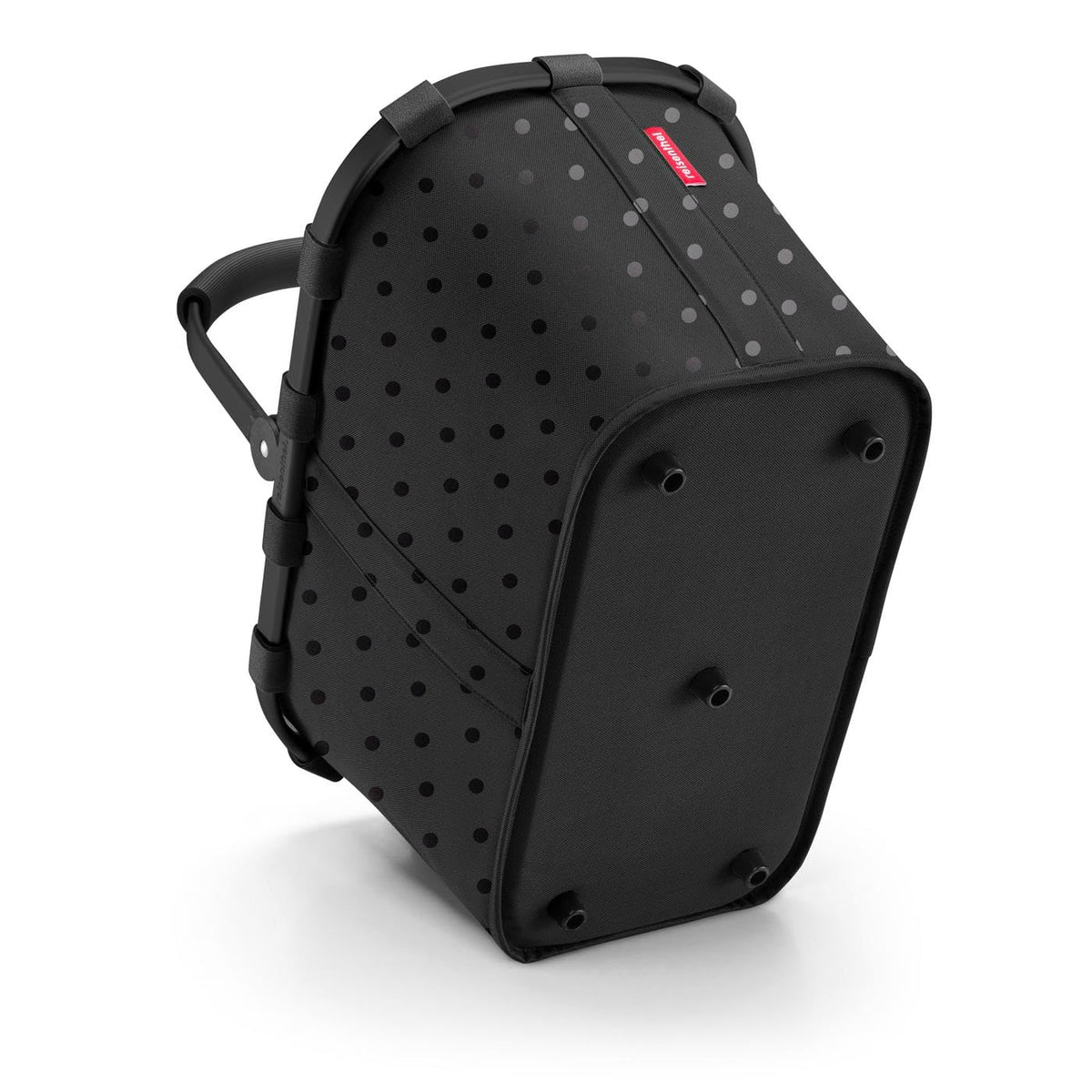 reisenthel carrybag Frame Glossy Dots Black - Stable Shopping Basket with Inner Pocket