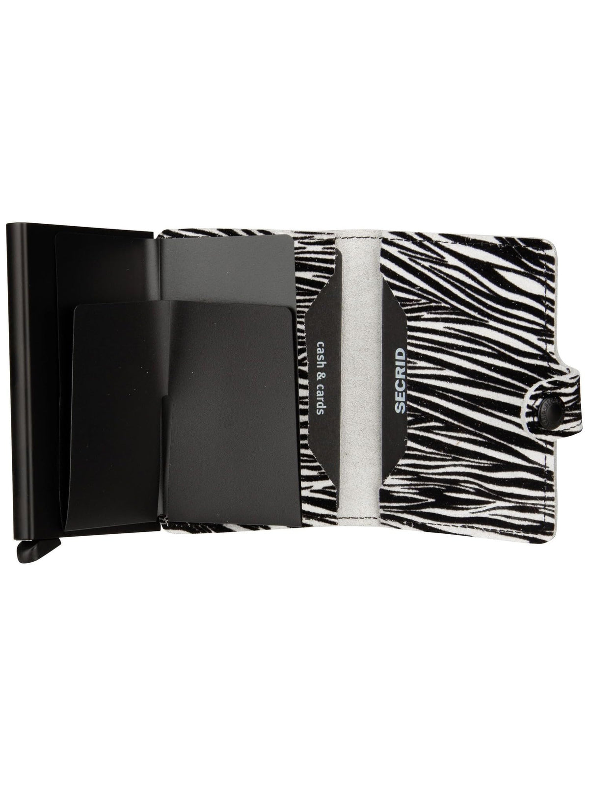 Secrid Miniwallet Zebra RFID Wallet - Light Grey Leather for Men & Women