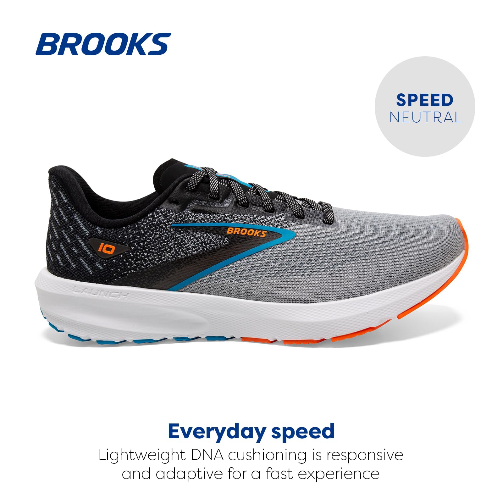 Brooks Launch 10 Men Running Shoes Black