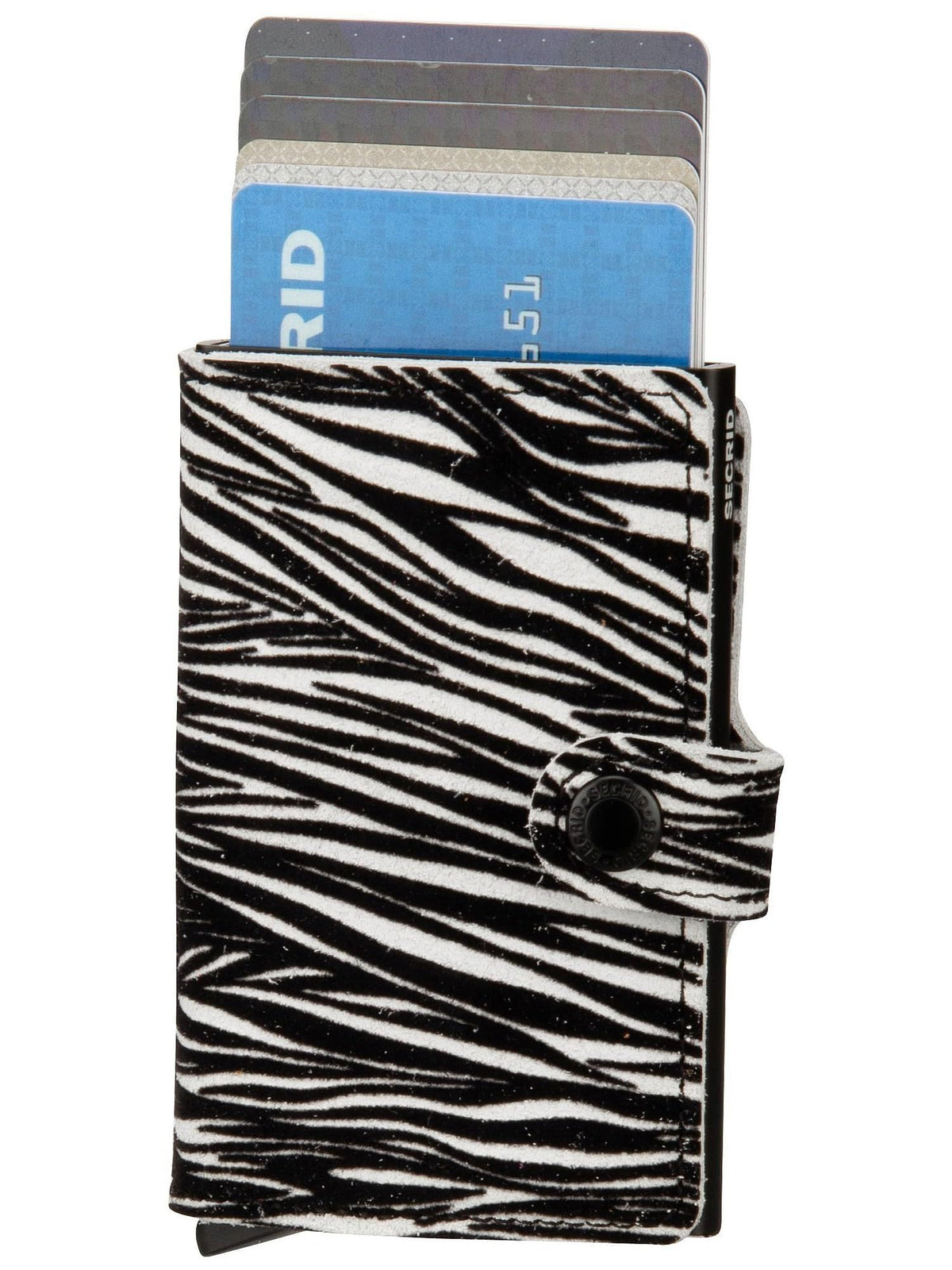 Secrid Miniwallet Zebra RFID Wallet - Light Grey Leather for Men & Women
