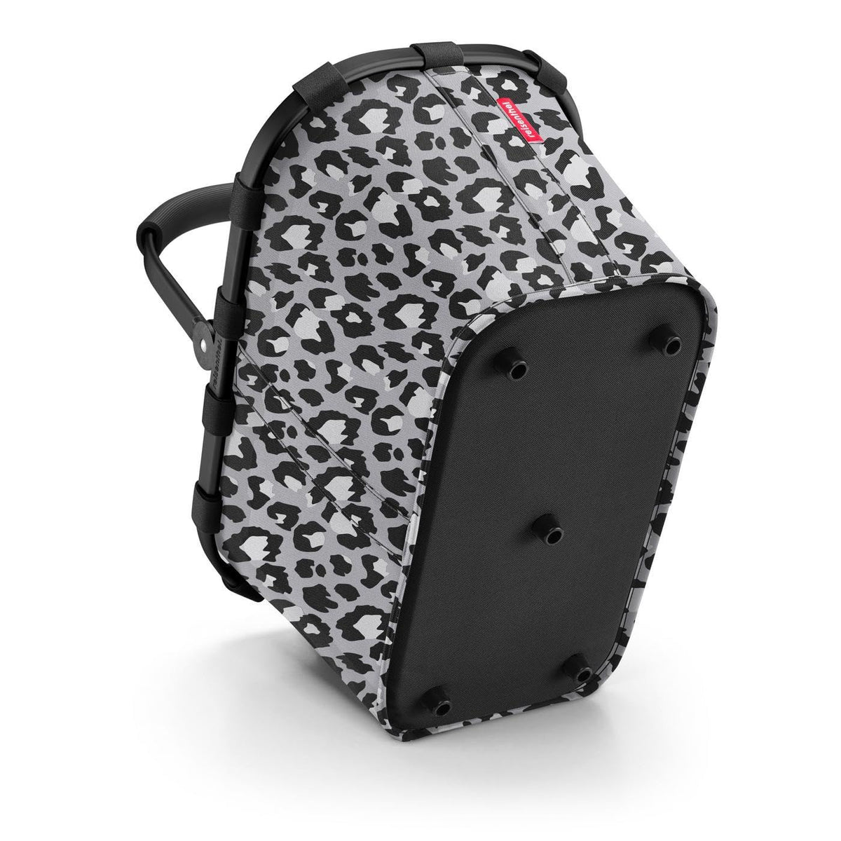 reisenthel carrybag Frame Leo Nero - Stable Shopping Basket with Inner Pocket, Polyester
