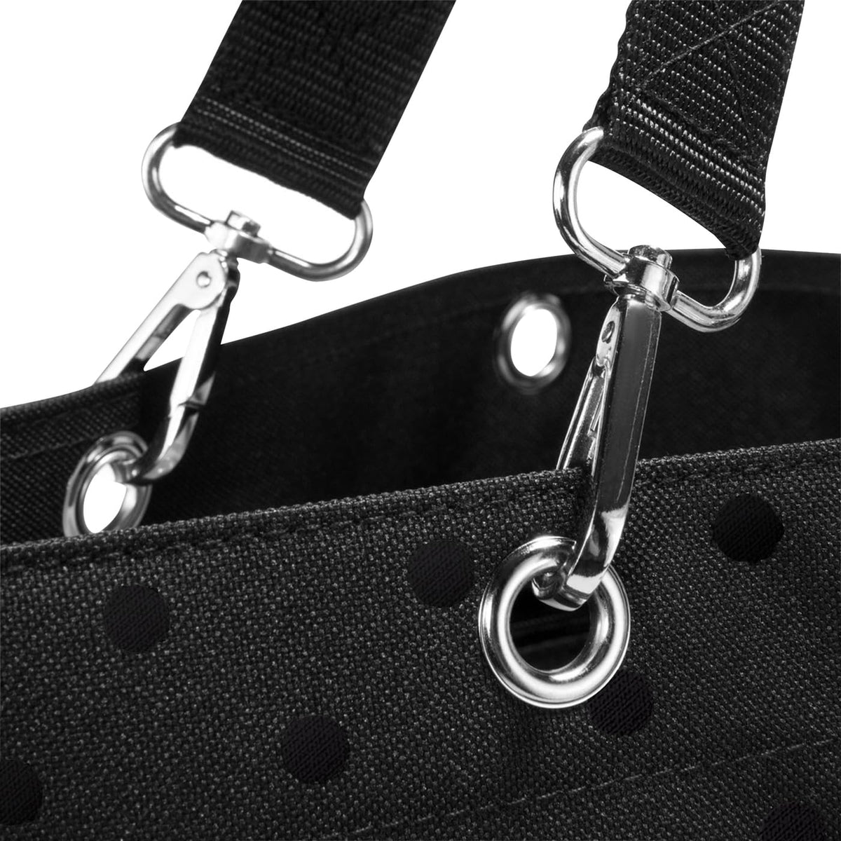 reisenthel Shopper XL Glossy Dots Black - Spacious Water-Repellent Polyester Tote Bag