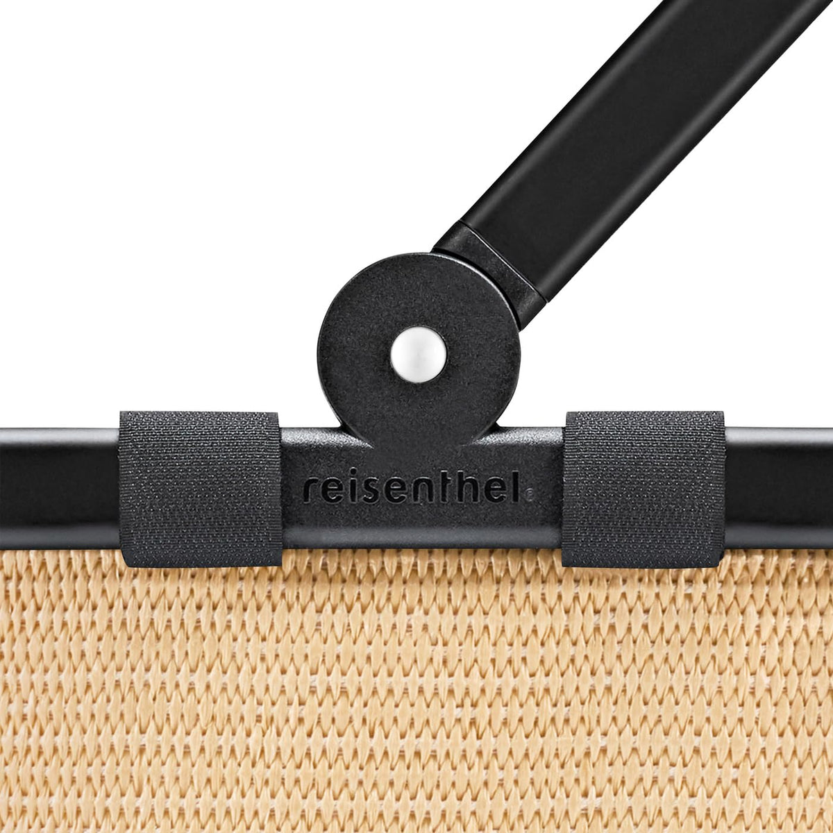 reisenthel carrybag frame raffia black - Stable Shopping Basket with Inner Pocket