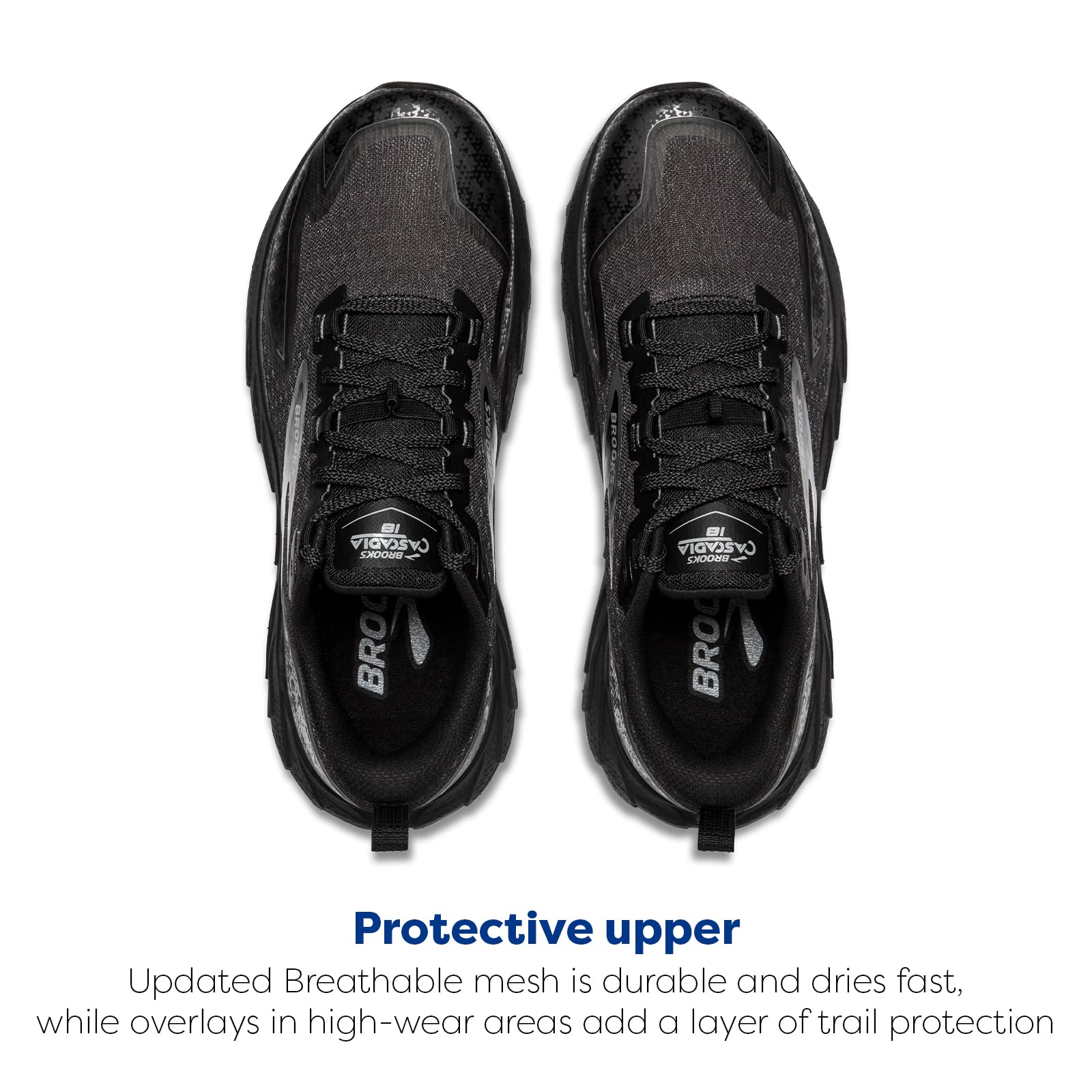 Brooks Cascadia 18 Men Trail Running Shoes Black Pearl Grey