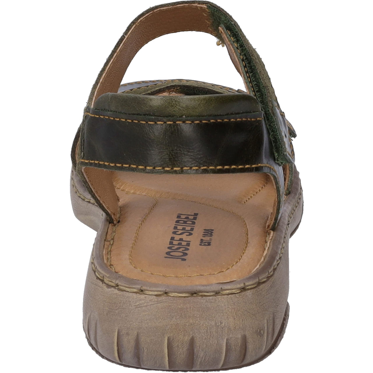Josef Seibel Women Sandals Leather Moos Green Size 41 EU Klettverschluss