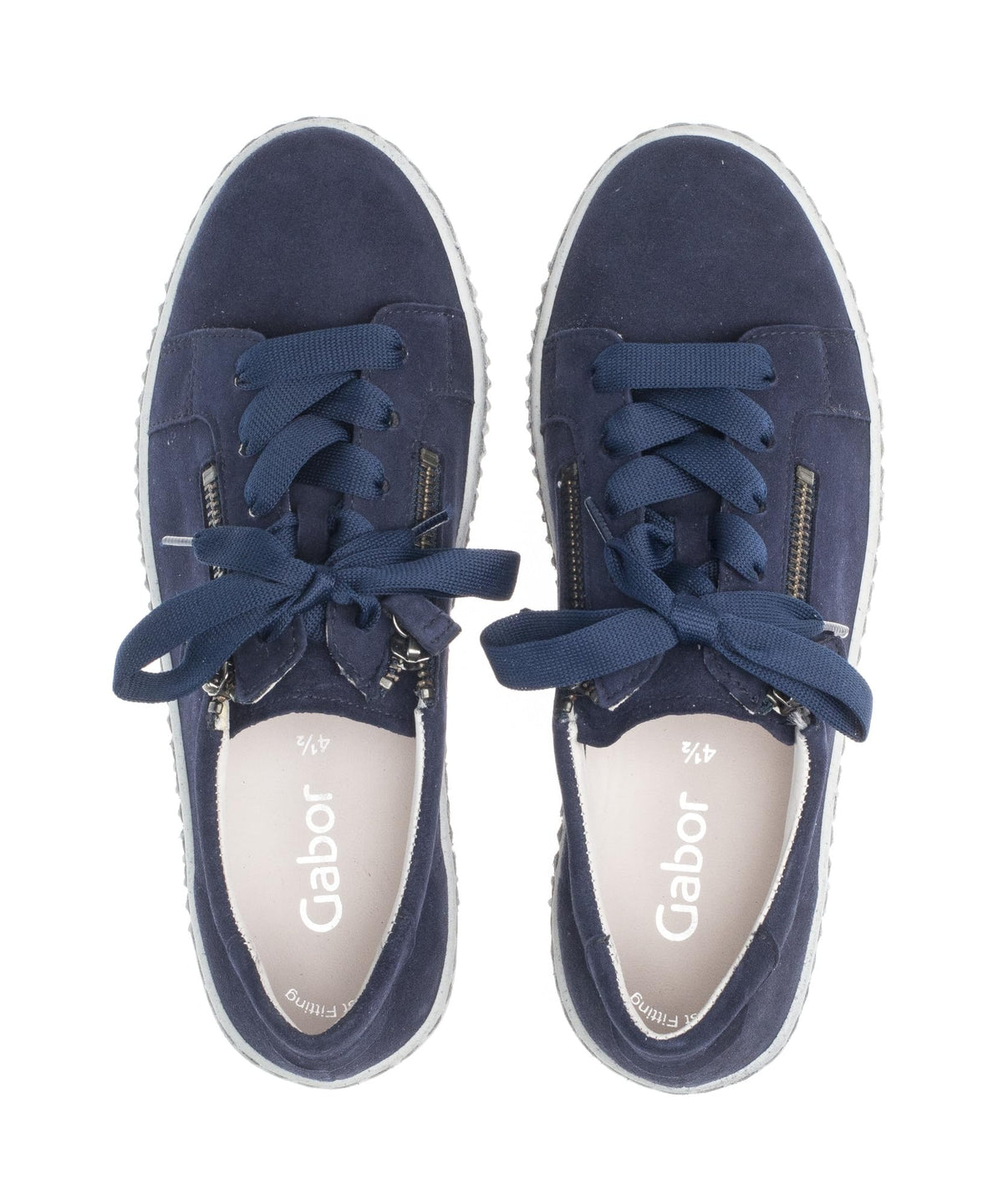 Gabor Women Sneaker Blue Suede US Removable Insole