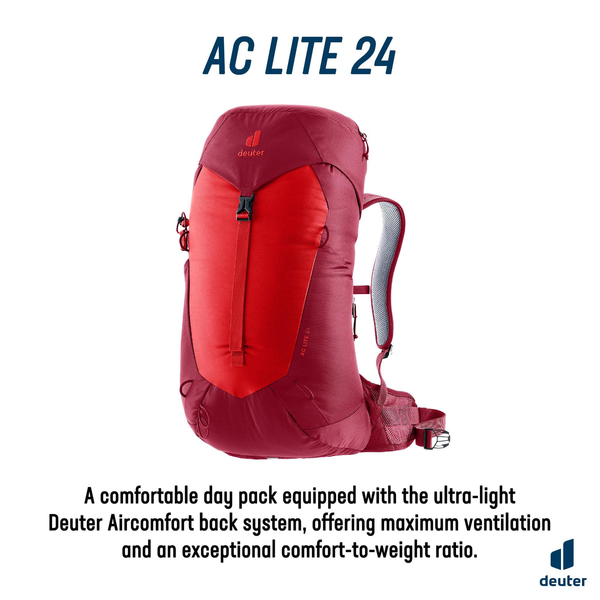 Deuter AC Lite 24 Hiking Backpack Nylon Cherry-Masala