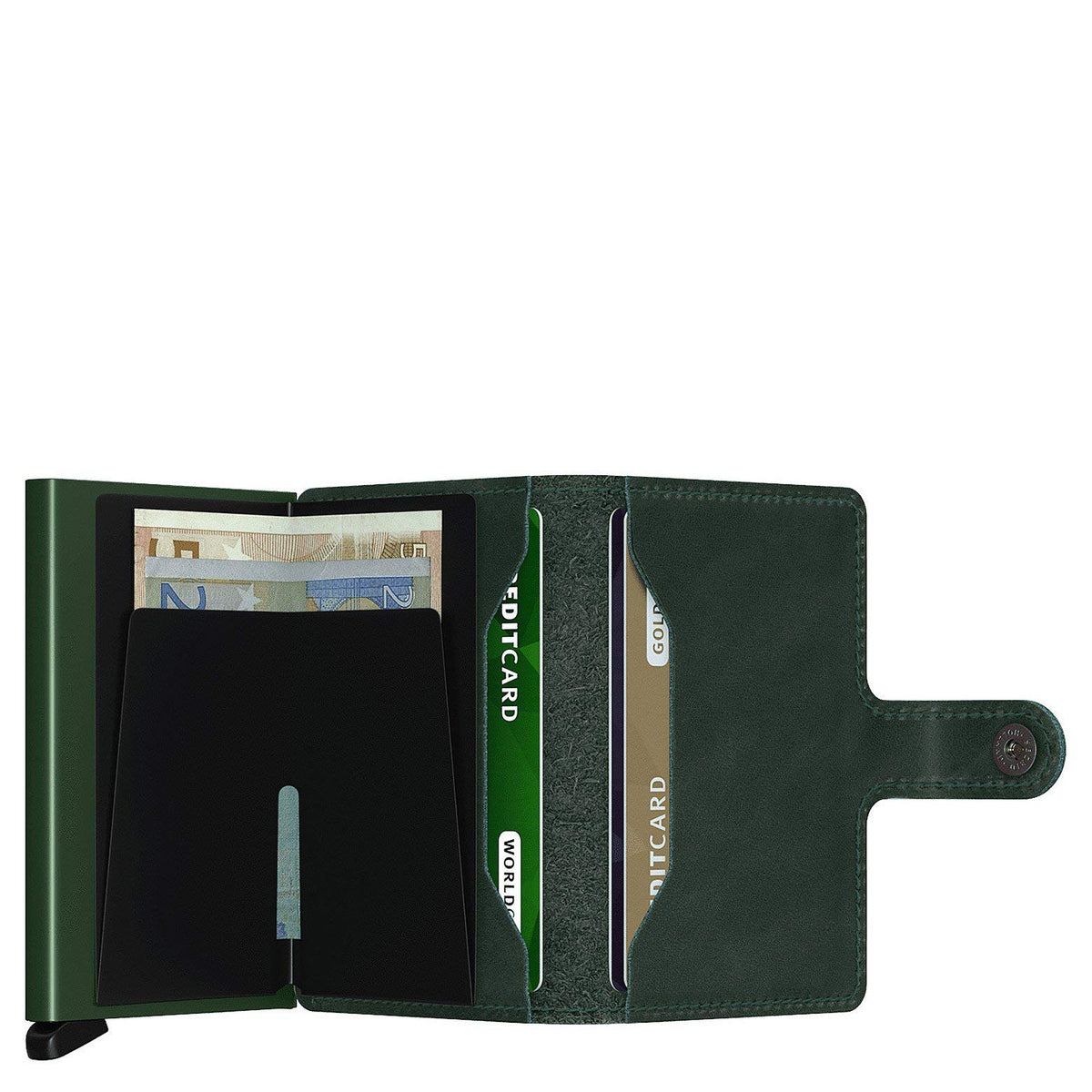 Secrid Mini Wallet - Dark Brown Leather with RFID Protection