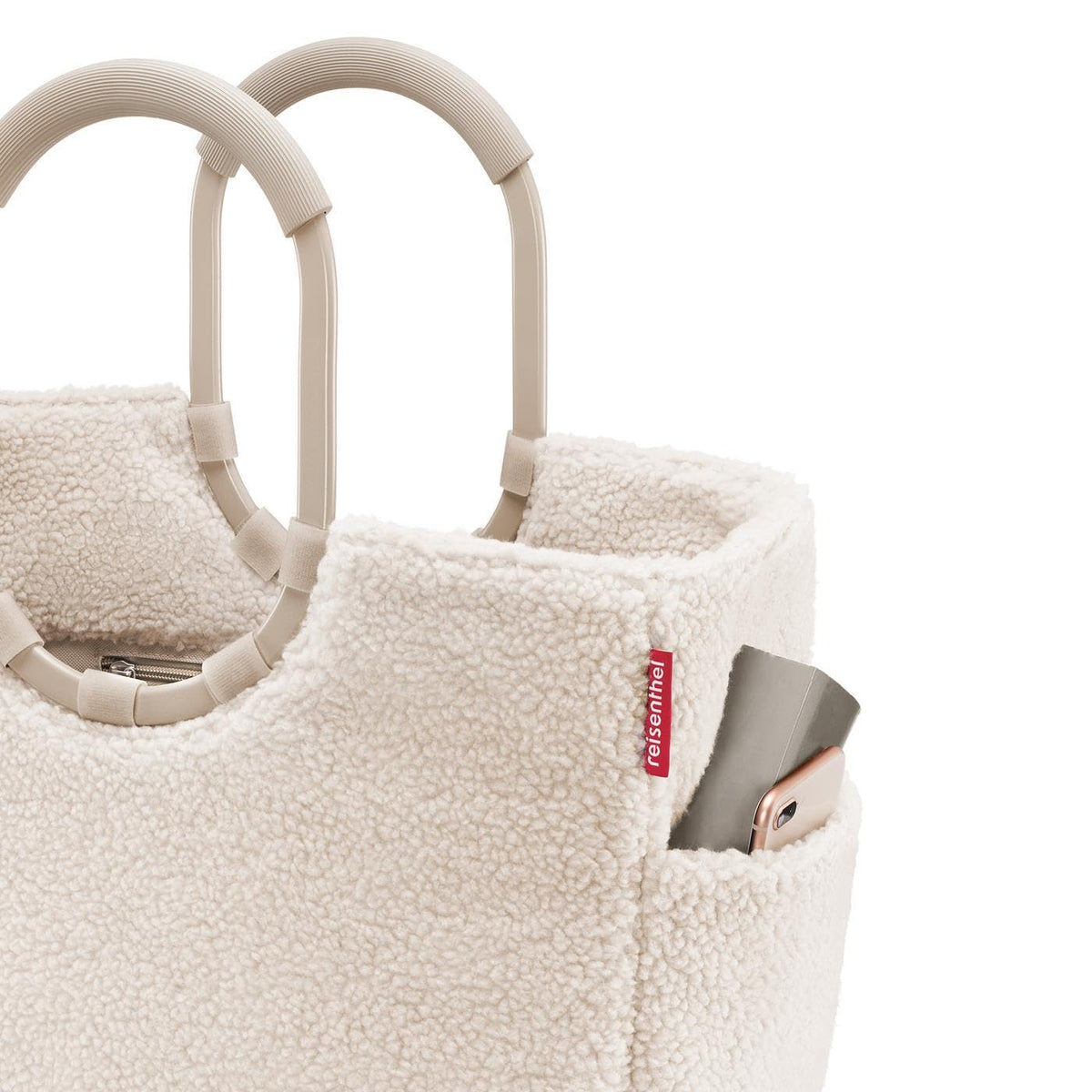 reisenthel loopshopper L Teddy Sand - Stable Recycled PET Shopper Bag with Pockets