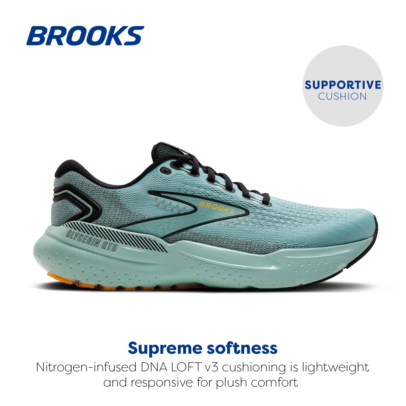 Brooks Men's Glycerin GTS 21 Running Shoes – Blue/Nightlife/Black