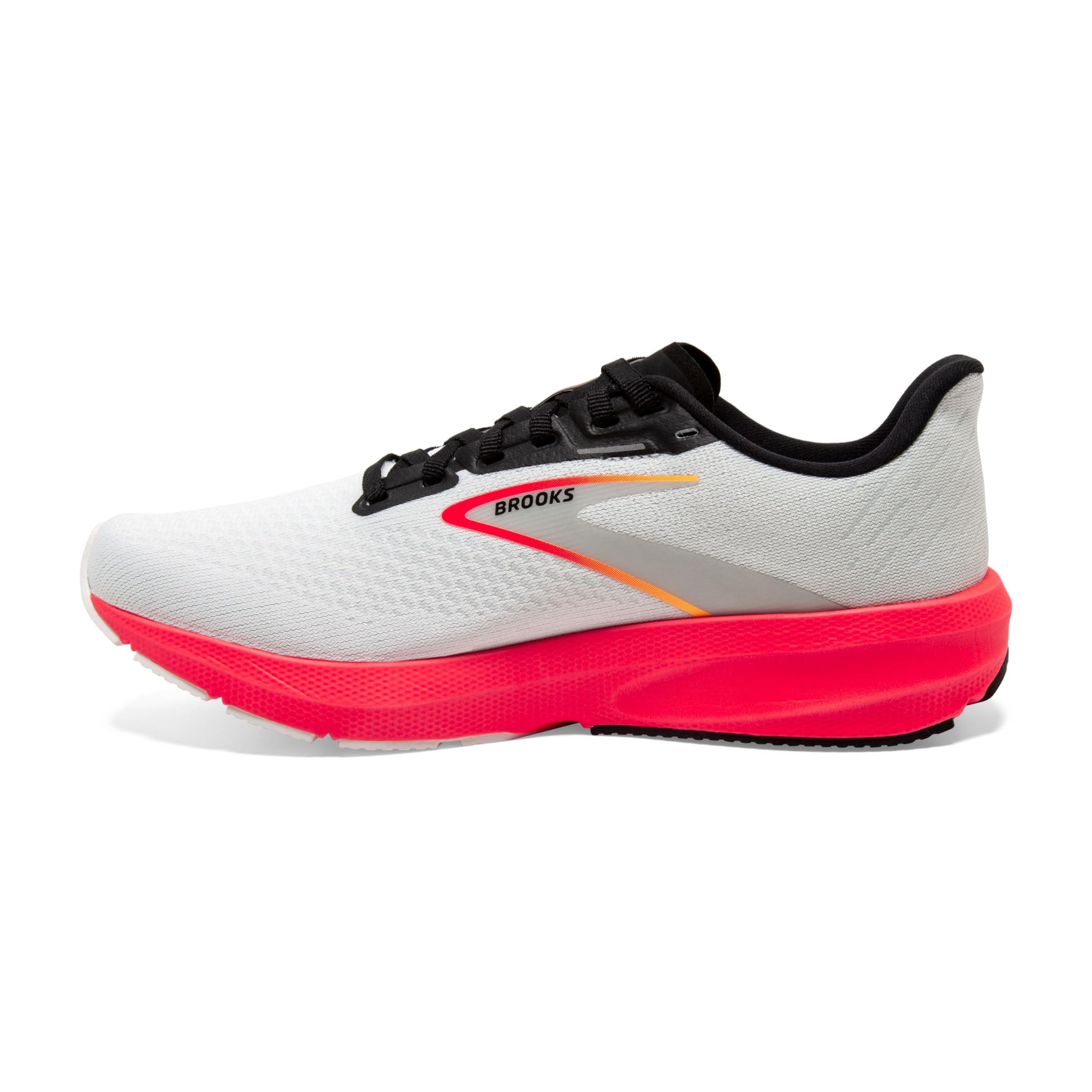 Brooks Launch 10 Men Road Running Shoes Blue Black Fiery Coral Breathable Fabric Rubber