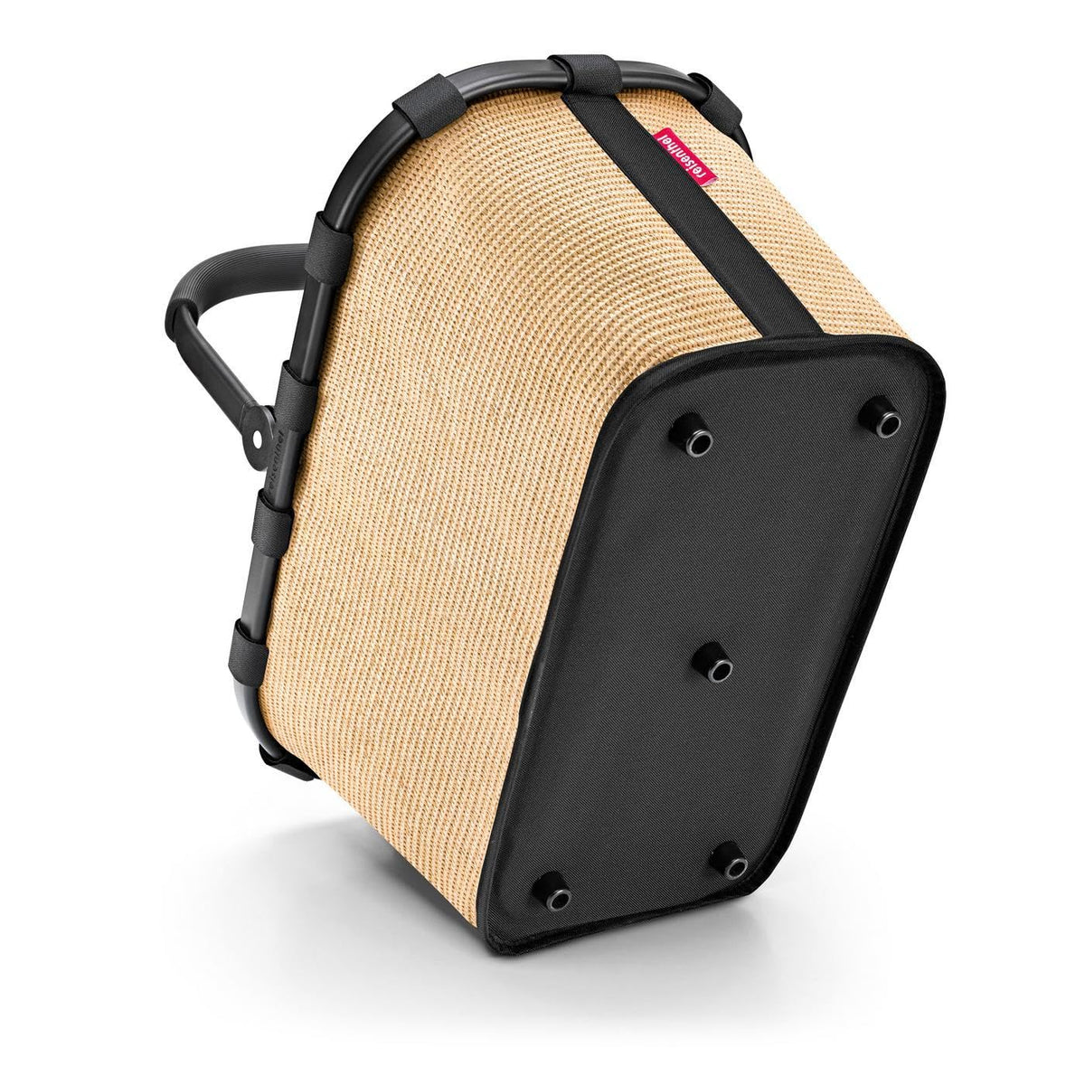reisenthel carrybag frame raffia black - Stable Shopping Basket with Inner Pocket