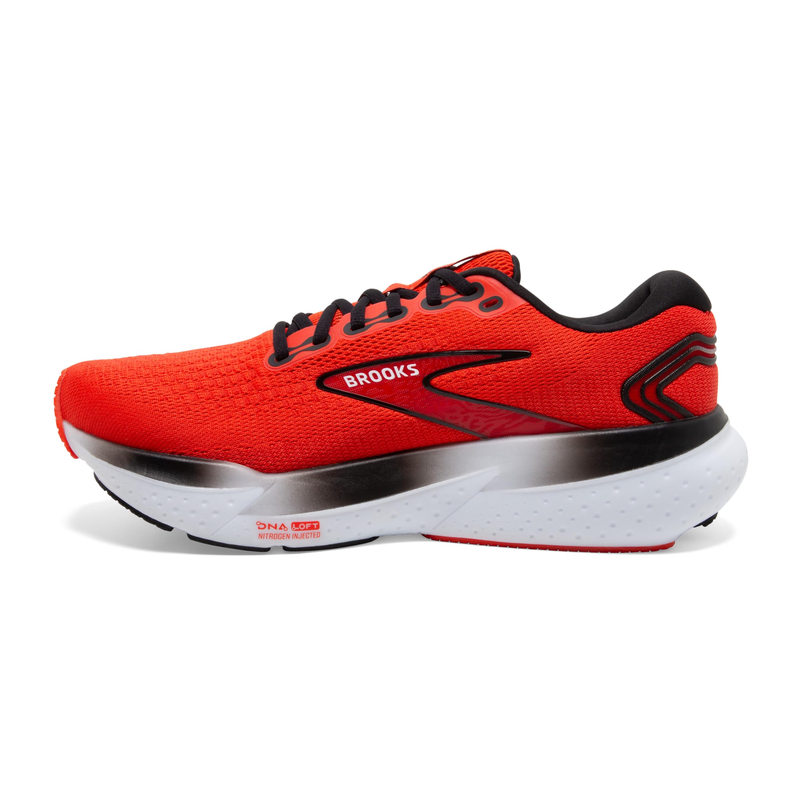 Brooks Men’s Glycerin 21 Road Running Shoes Grenadine Salsa Black Slip Resistant