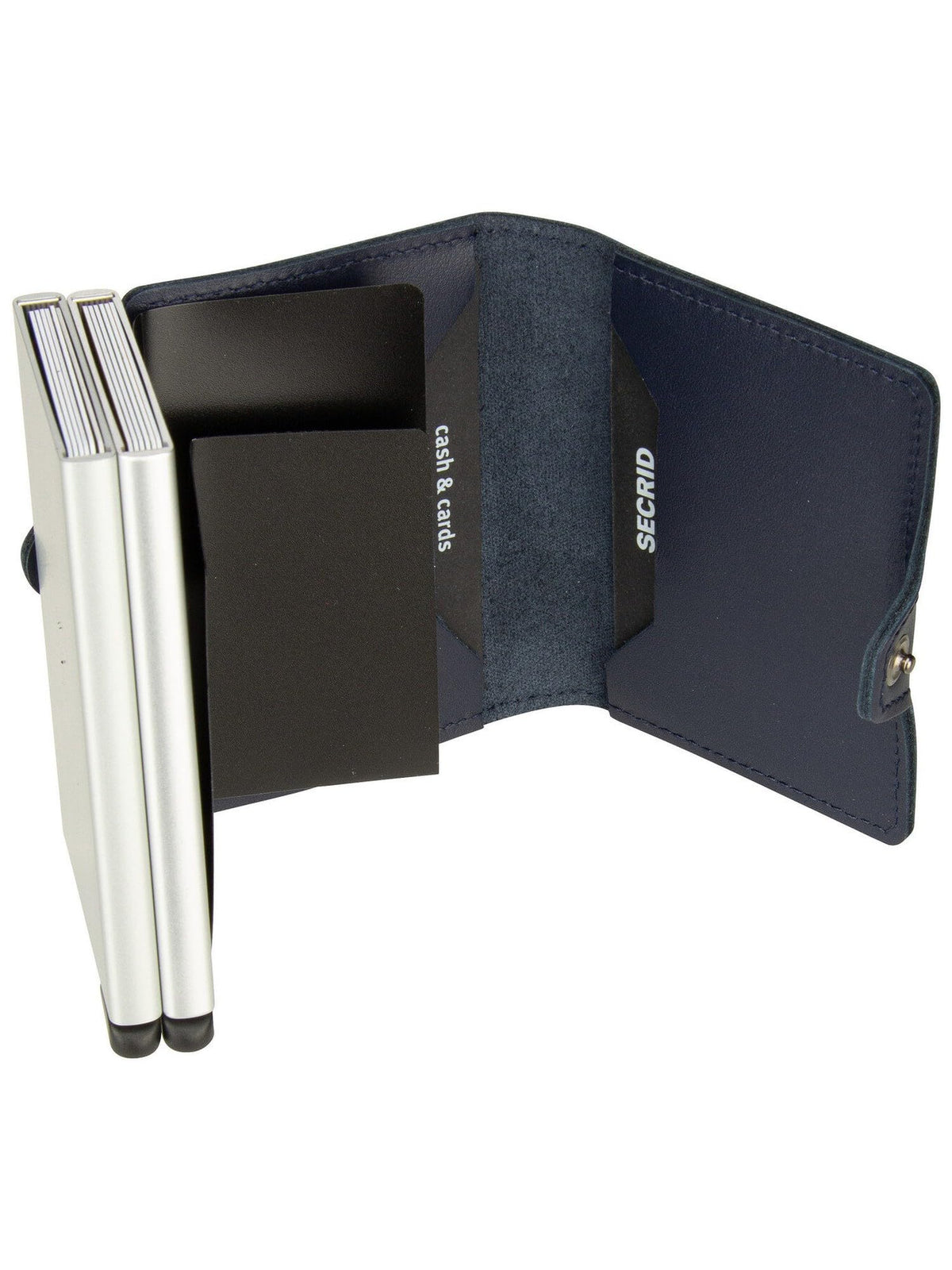Secrid Twin Wallet Navy Leather - Casual Card Holder for Women
