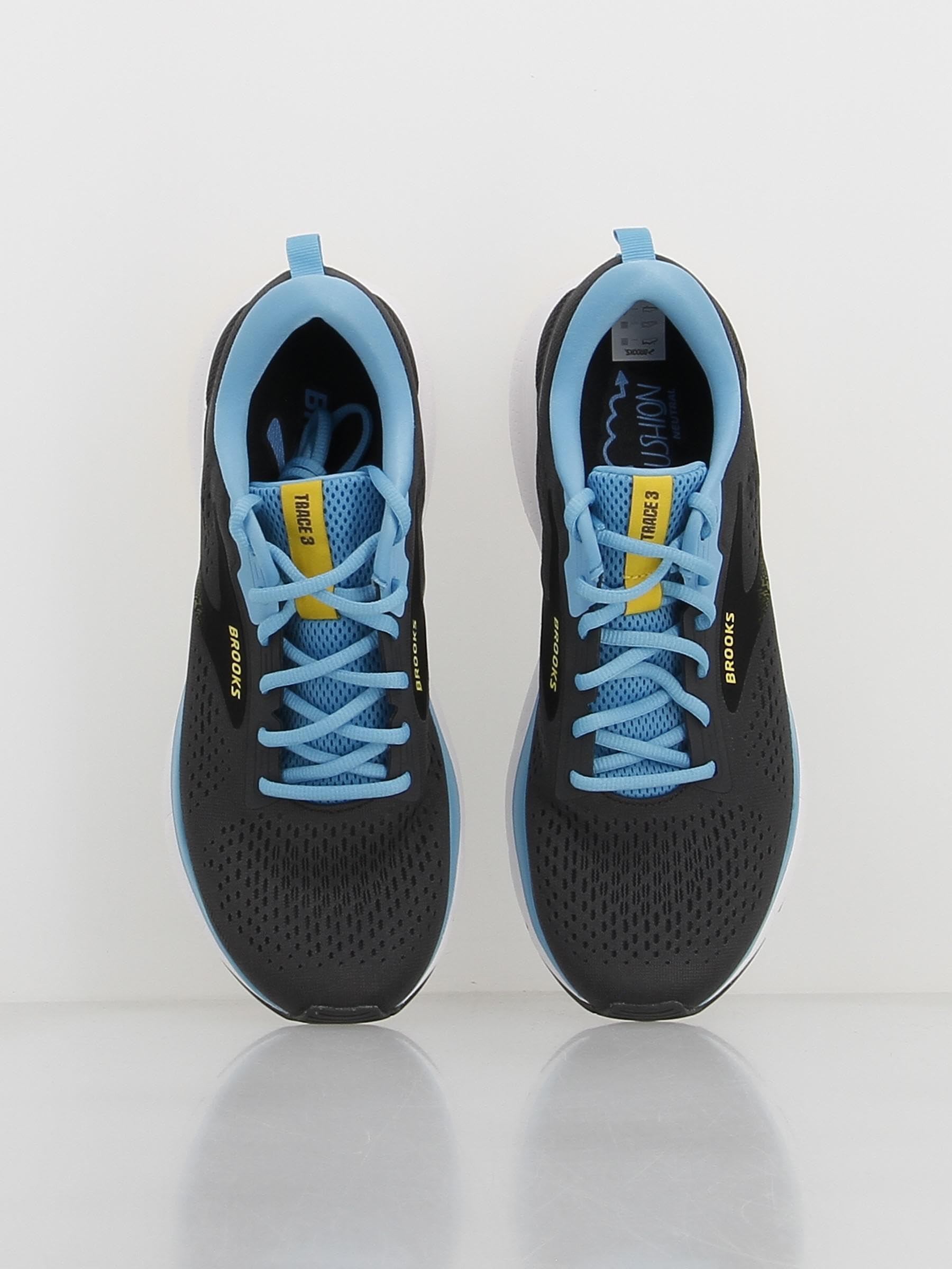 Brooks Trace 3 Men’s Road Running Shoes Leather Forged Iron Blue Yellow