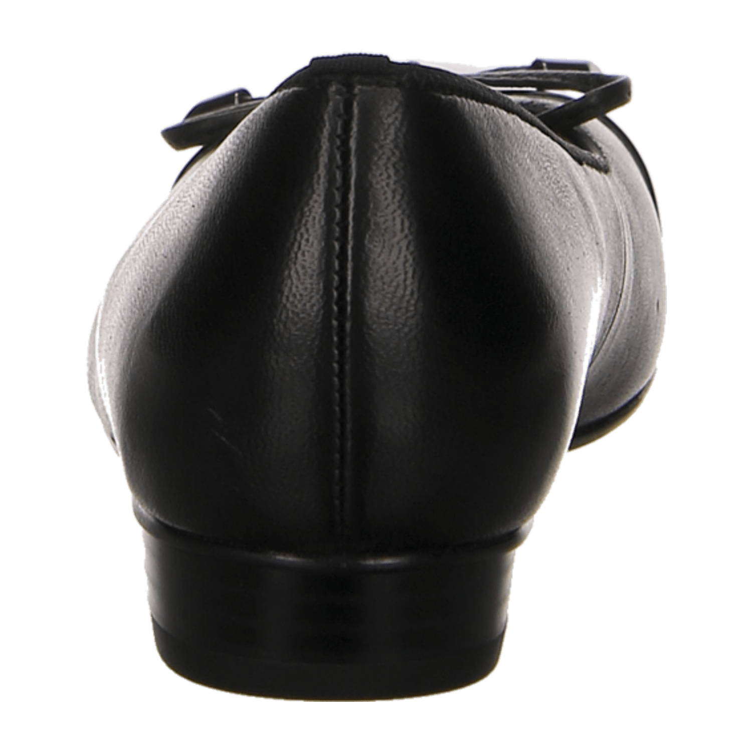 ARA BARI Women's Leather Ballet Flats with Suede Lining and Round Toe in Black