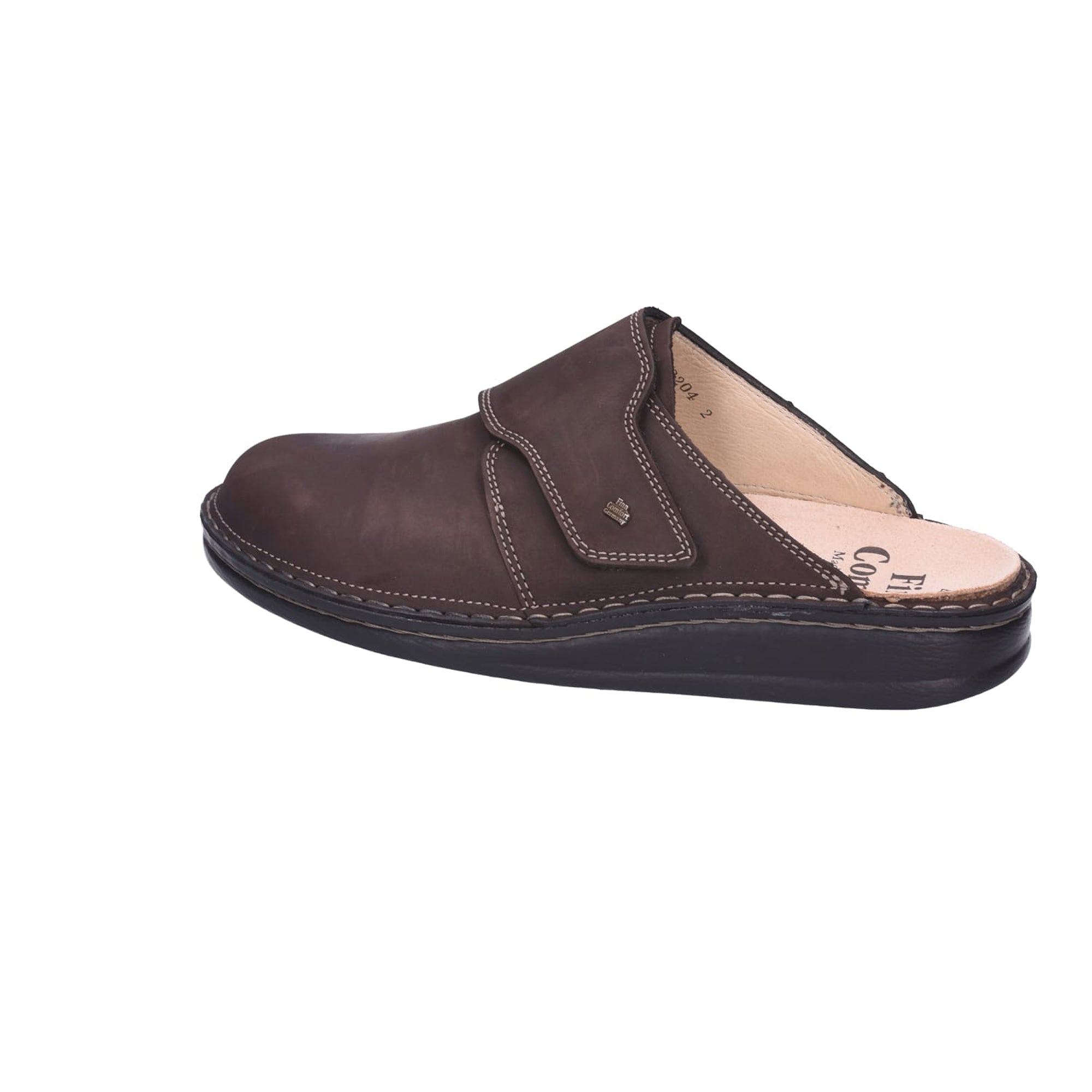 Finn Comfort Amalfi Men's Comfortable Leather Clogs - Stylish Brown