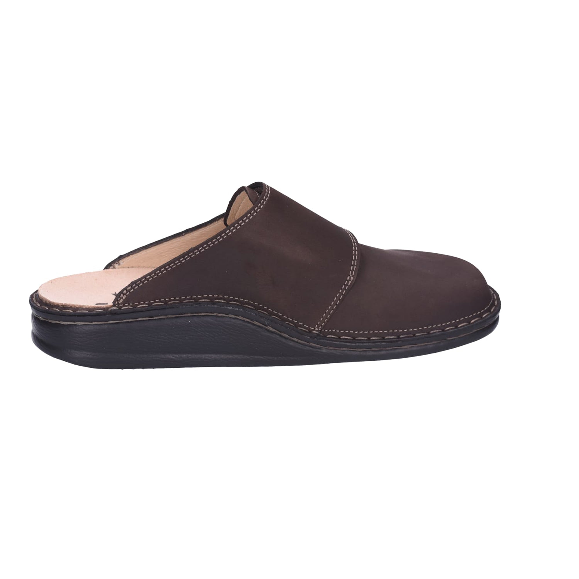 Finn Comfort Amalfi Men's Comfortable Leather Clogs - Stylish Brown