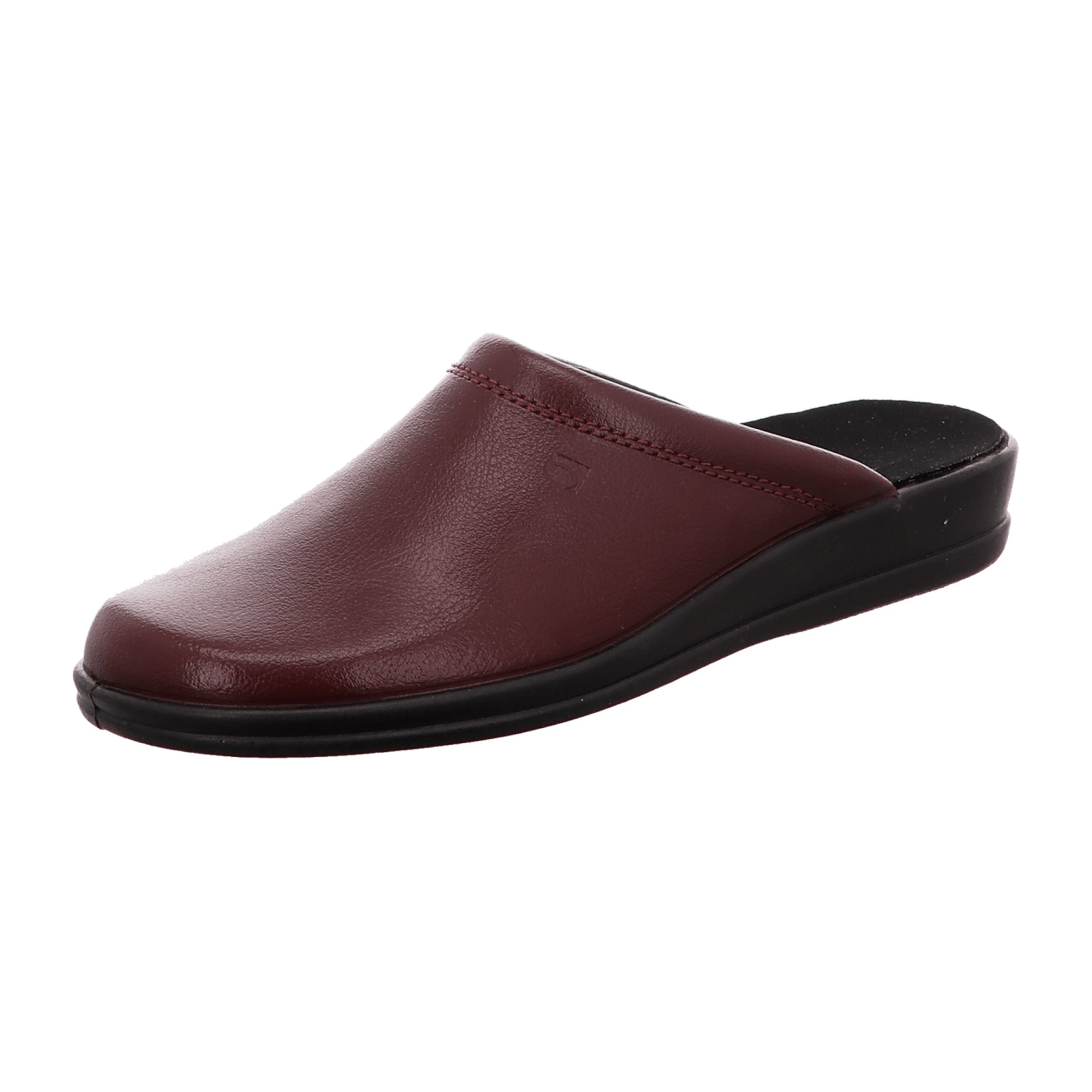 Rohde Lekeberg 1550 Men's Red Leather Slip-On House Shoes