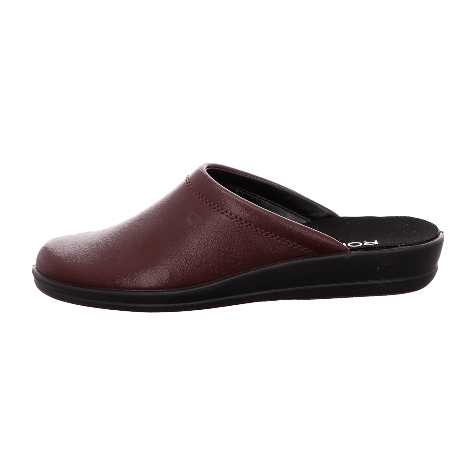 Rohde Lekeberg 1550 Men's Red Leather Slip-On House Shoes