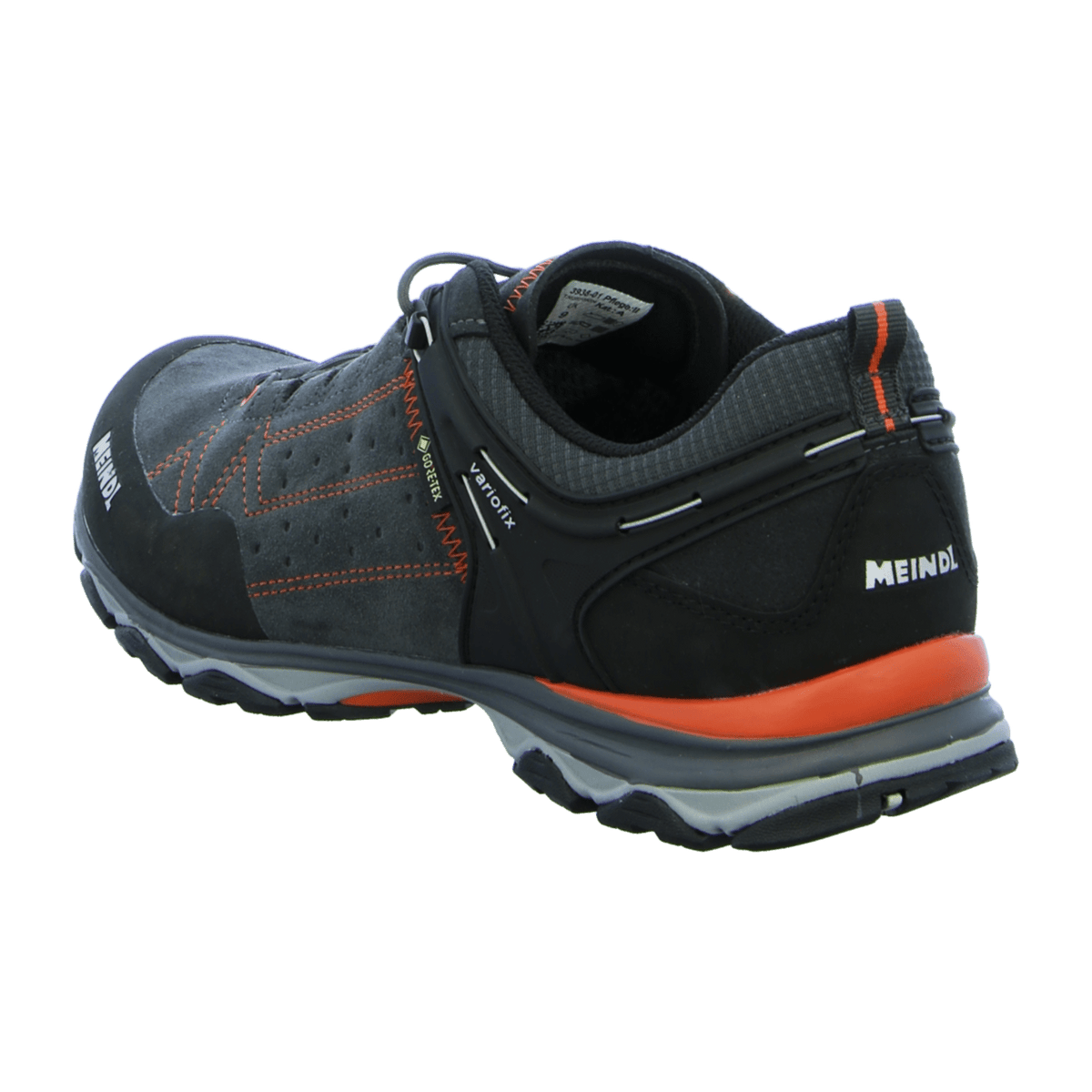 Meindl Men's Trekking Boots - Waterproof Black Orange Leather