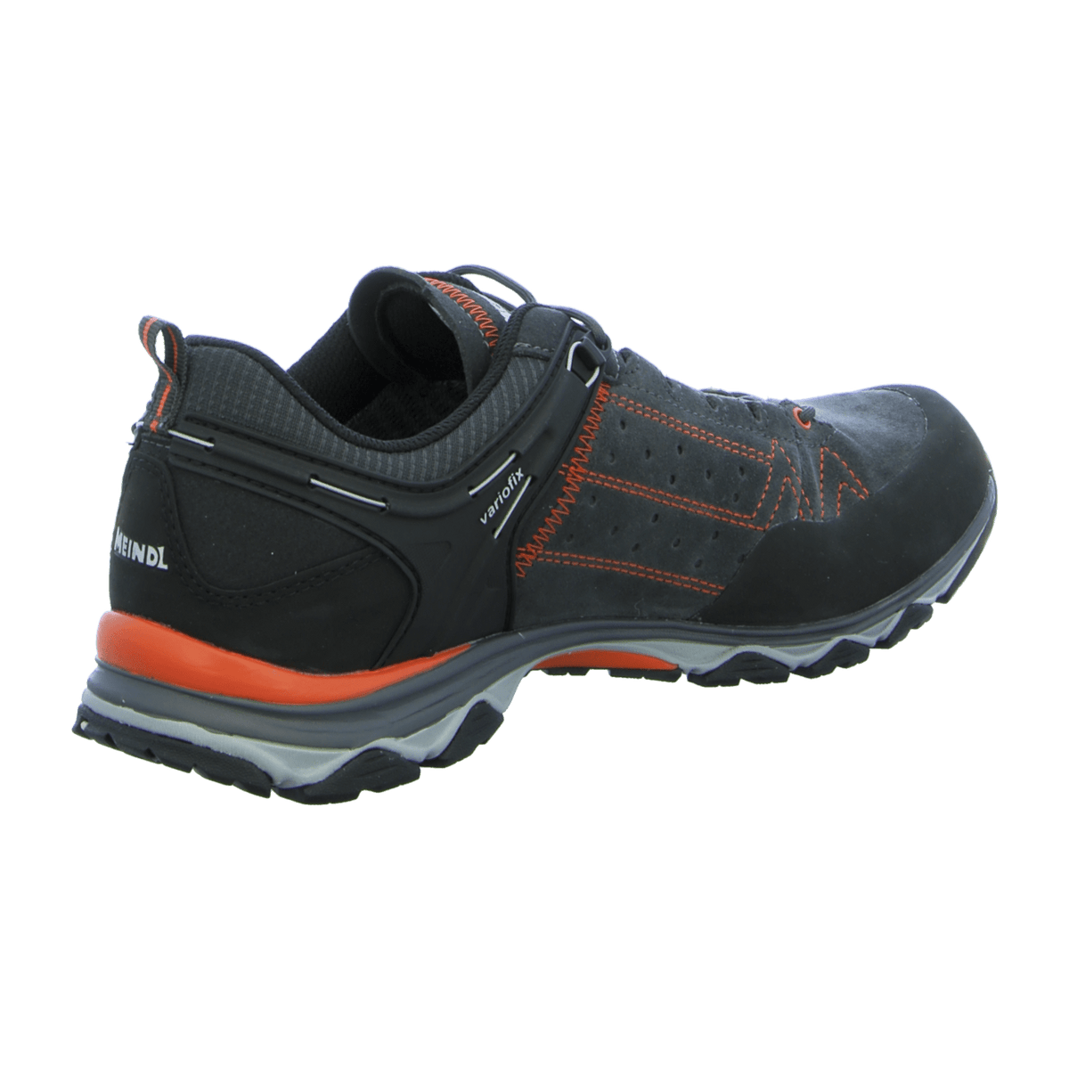 Meindl Men's Trekking Boots - Waterproof Black Orange Leather
