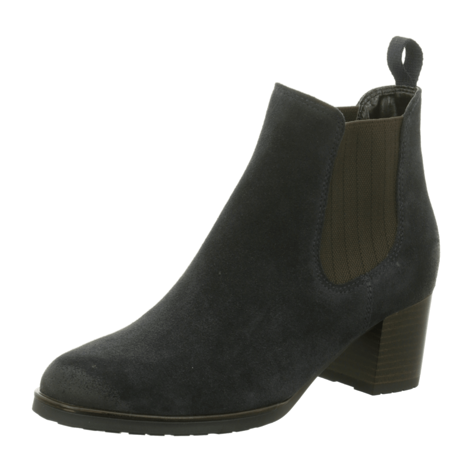 ARA FLORENZ Women's Ankle Boots in Black Suede Leather, Slip-On Design