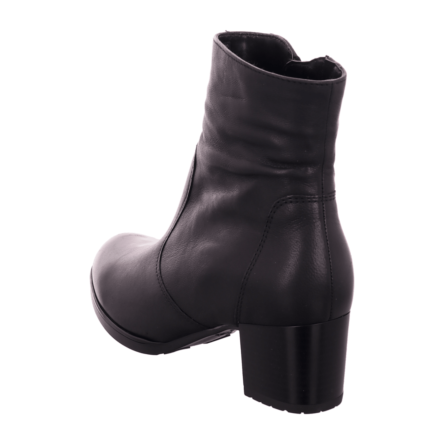 ARA FLORENZ Women's Leather Ankle Boots with Side Zipper, Black Smooth Leather, Cold Weather Lined - Bartel-Shop