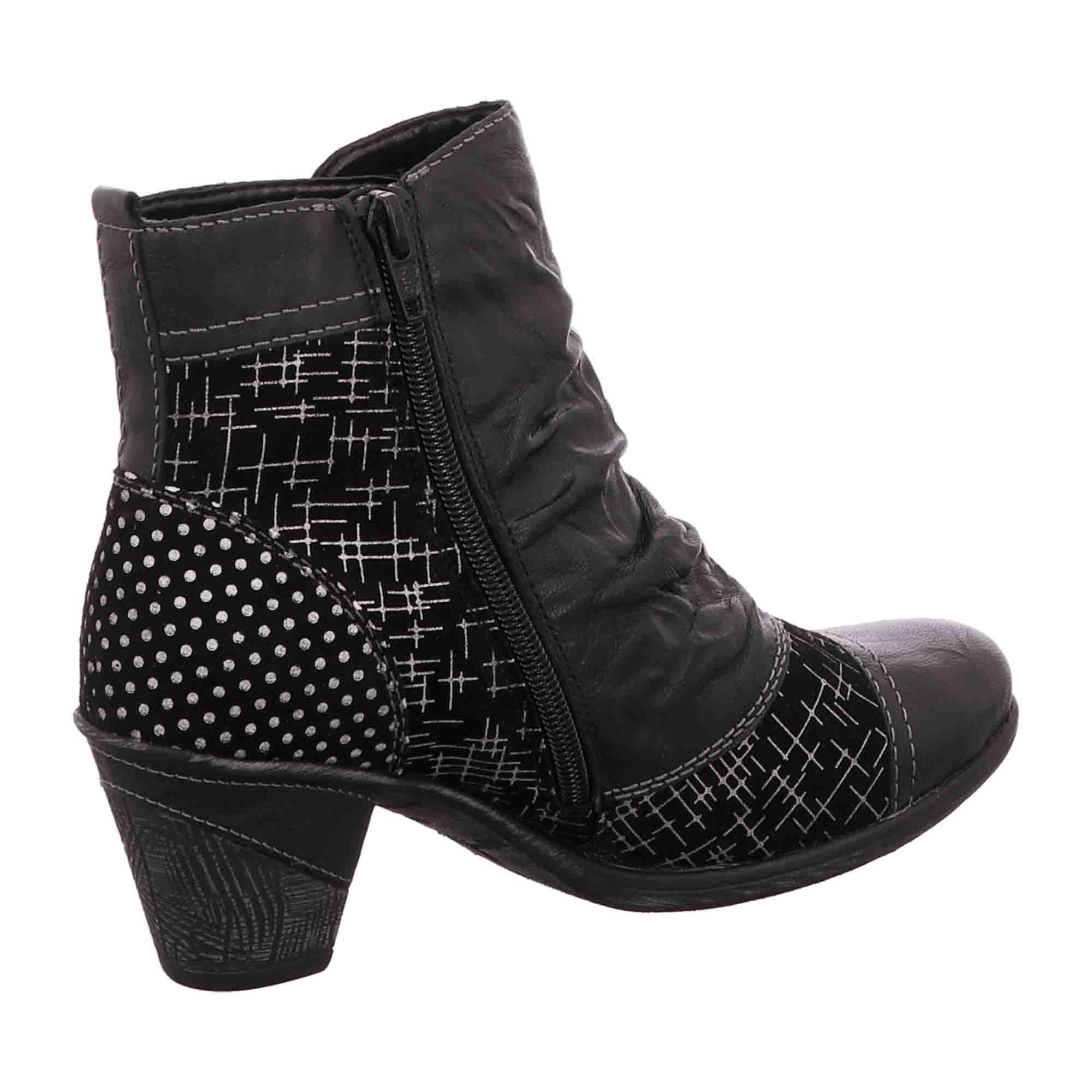 Remonte Comfortable Women's Black Ankle Boots Warm Lined with Removable Insole