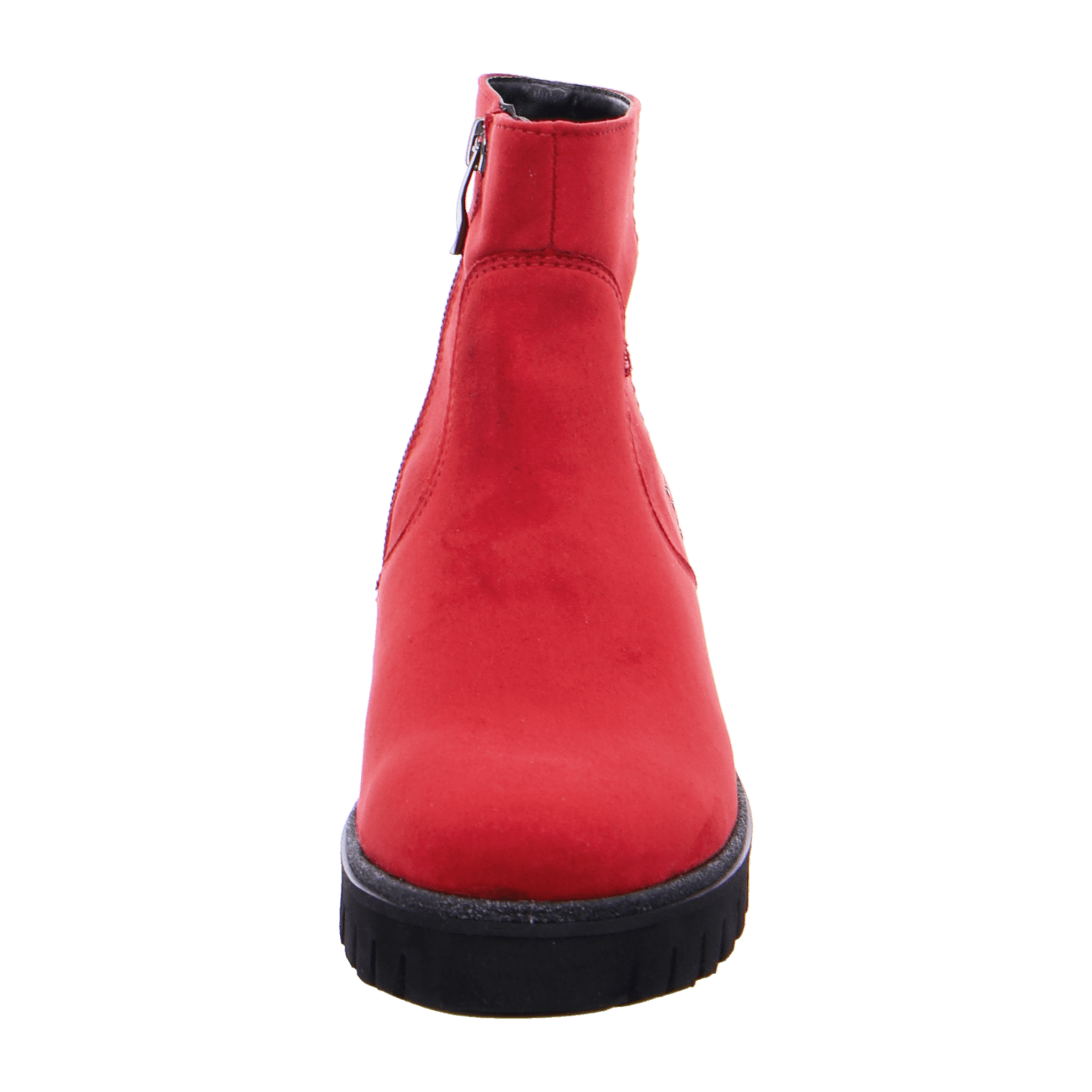 ARA JACKSON Women's Ankle Boots with Zipper in Red Round Toe Textile Lining - Bartel-Shop