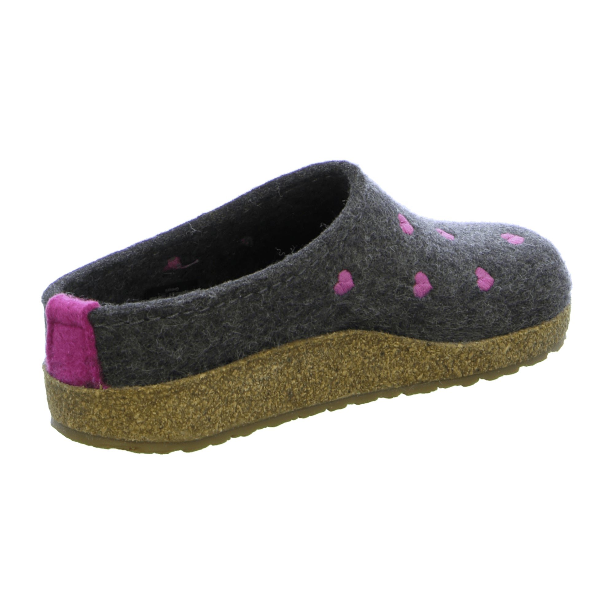 Haflinger Women's Slippers - Stylish & Comfortable Grey Wool Slides