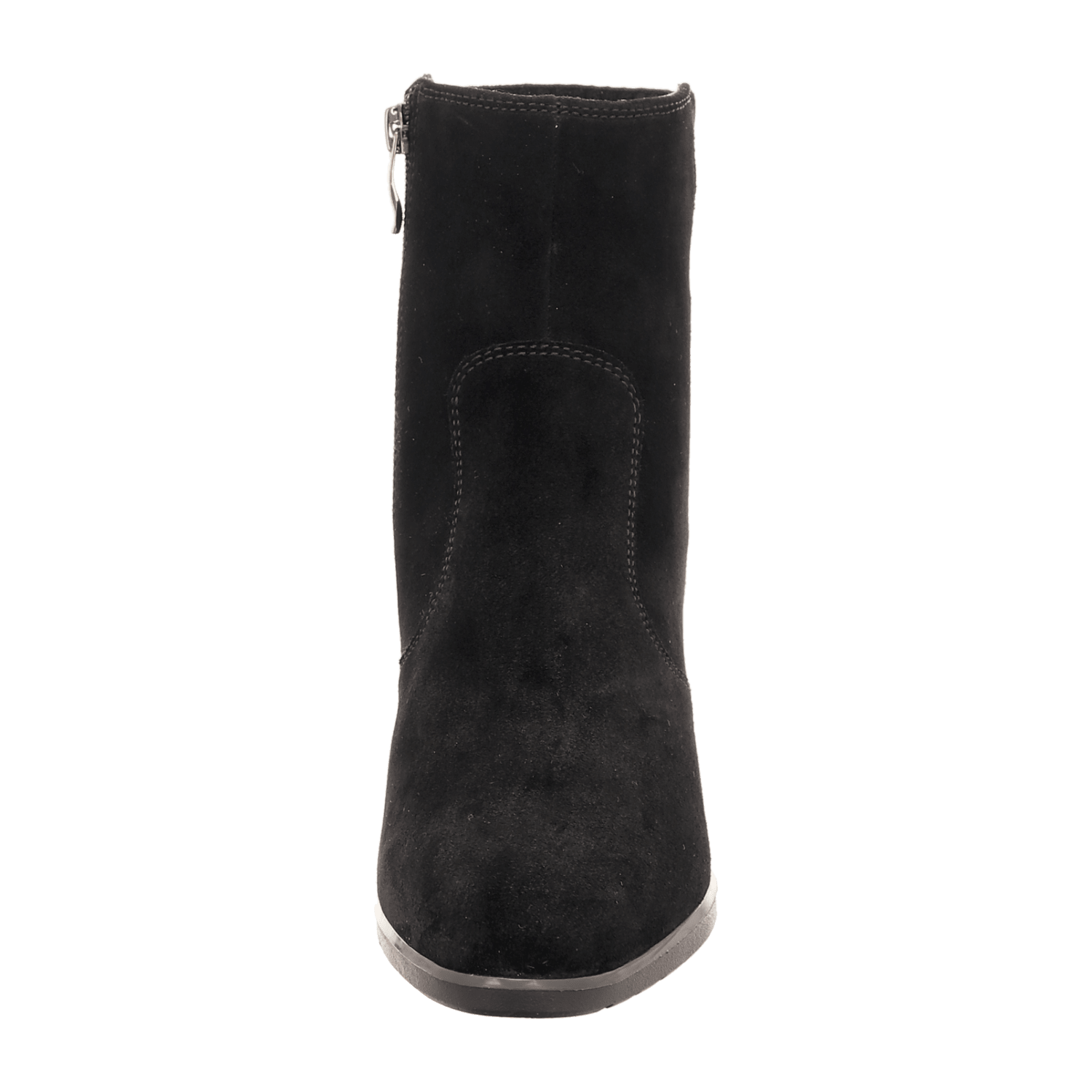 ARA ORLY Women's Ankle Boots with Zipper in Black Synthetic with Leather-Textile Lining and Round Toe