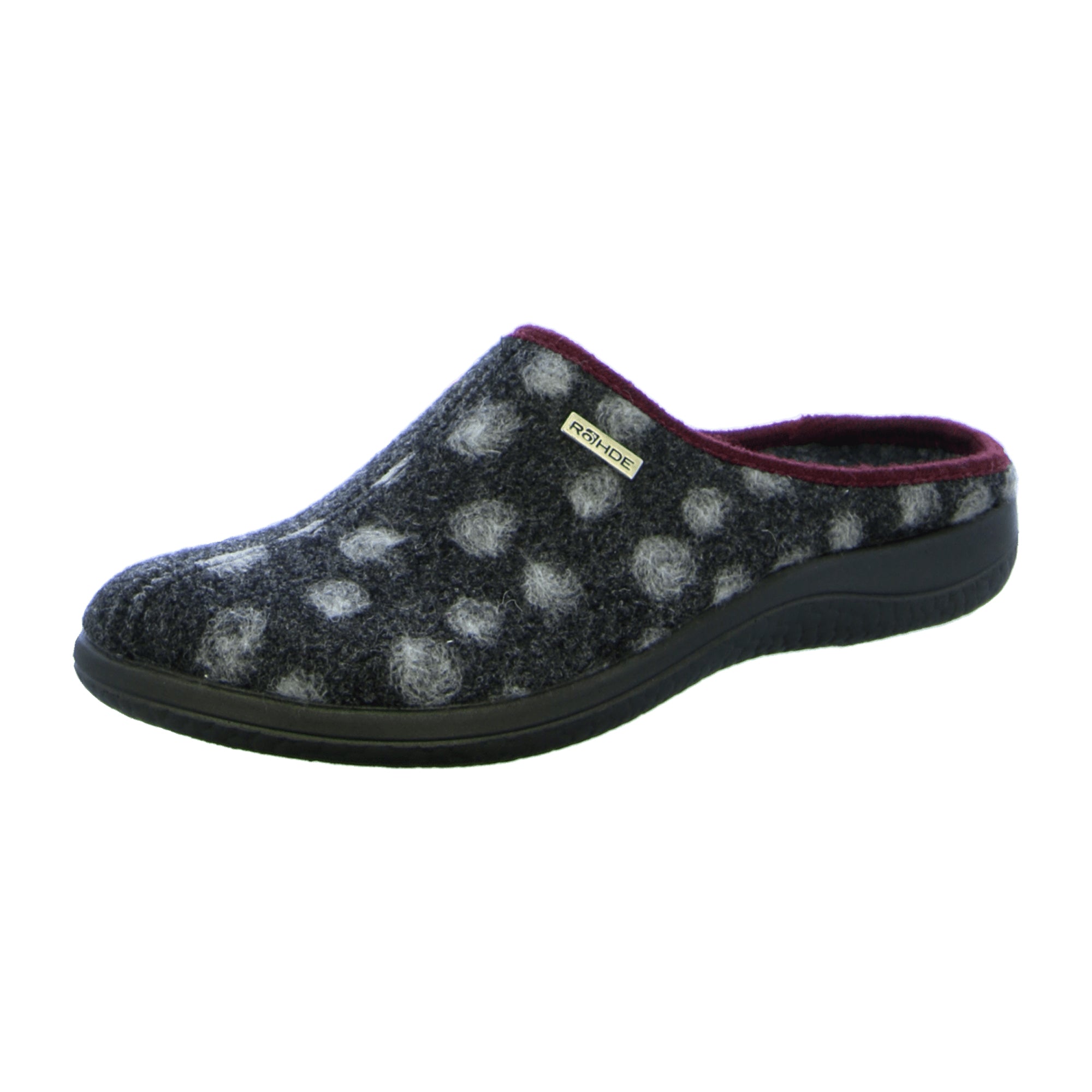 Rohde Bari Women's Grey Slip-On Shoes with Removable Insole Warm Lined