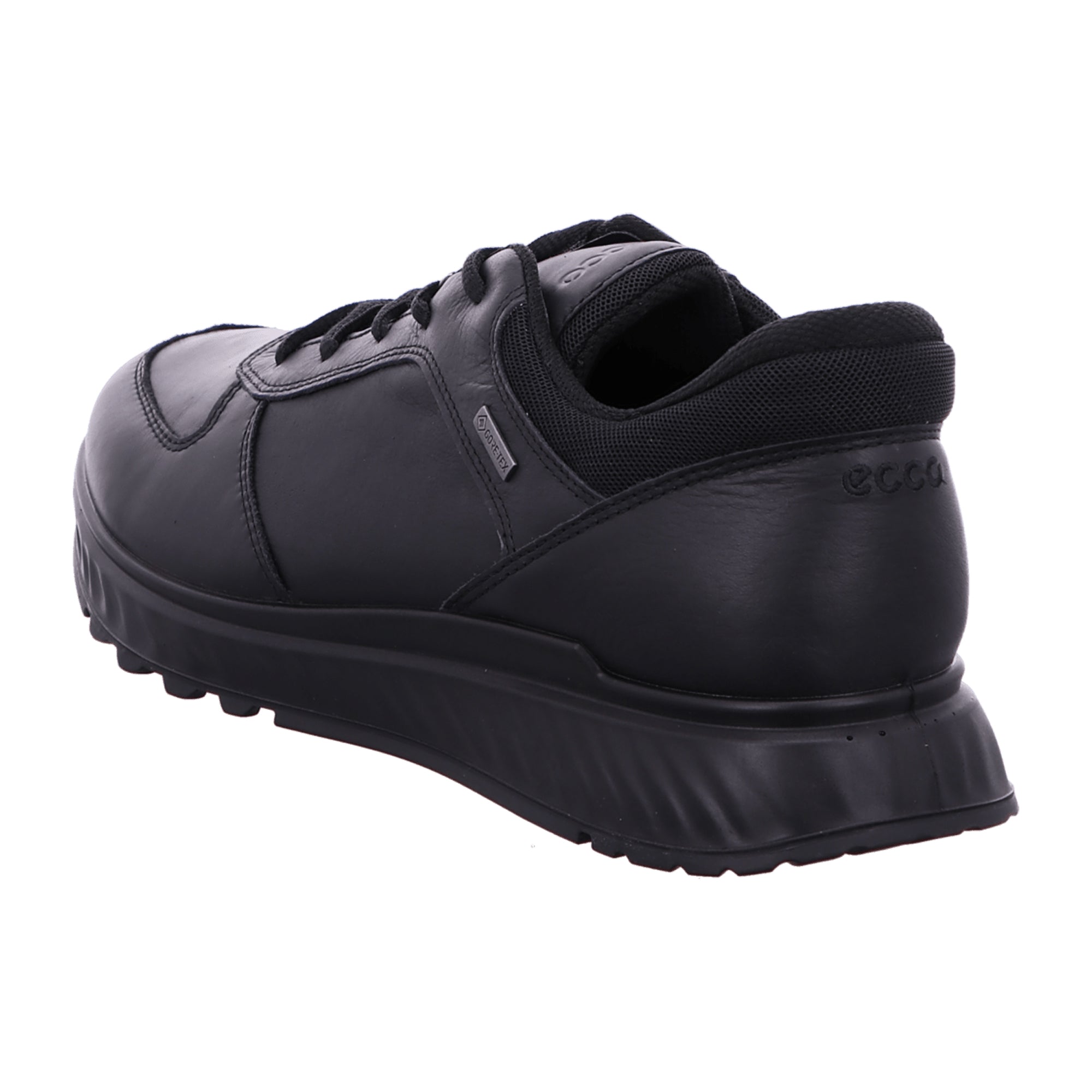 Ecco Exostride M Men's Lace-Up Shoes in Black with Gore-Tex