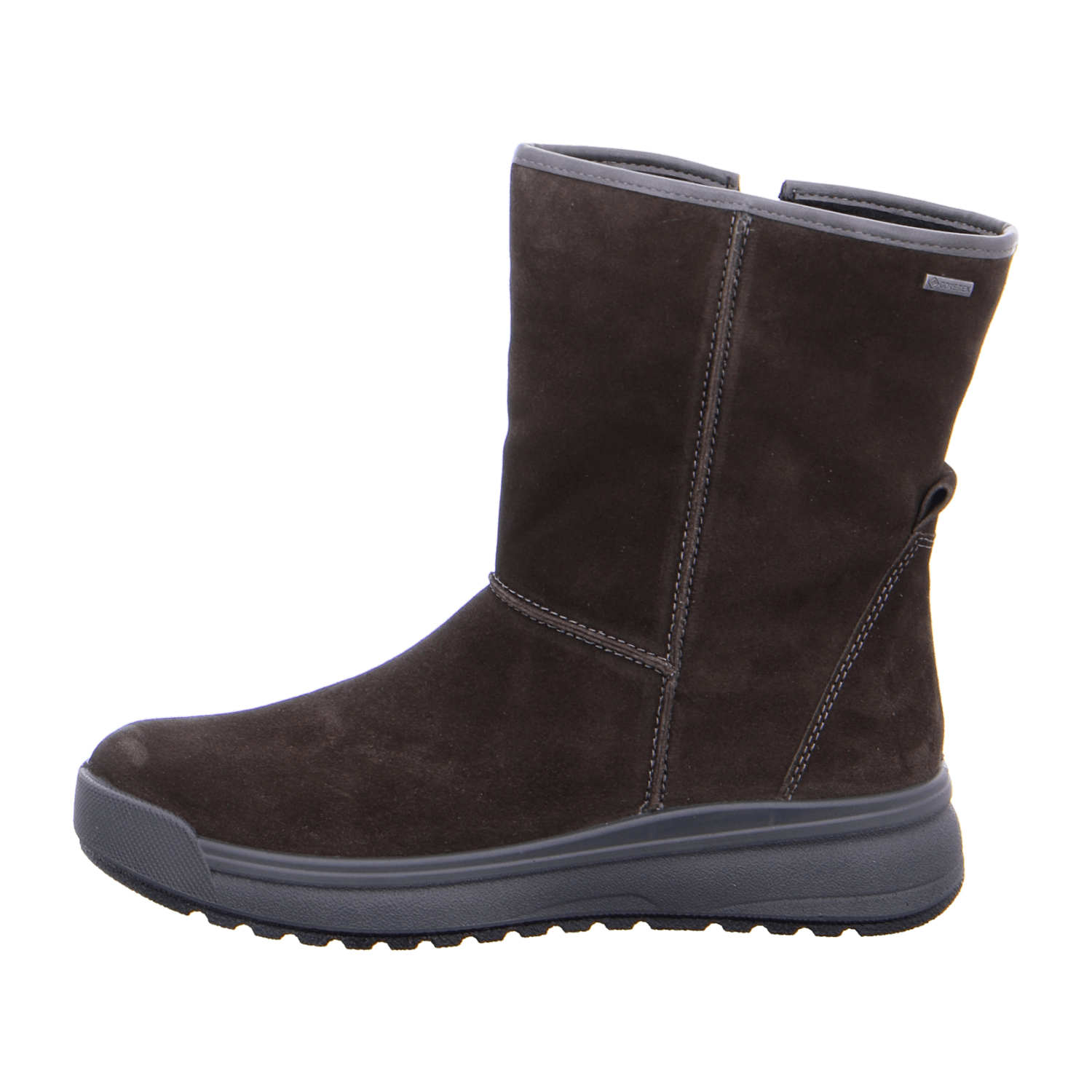 ARA ASPEN Women's Nubuck Leather Snow Boots with Zipper and Gore-Tex Lining, Black - Bartel-Shop