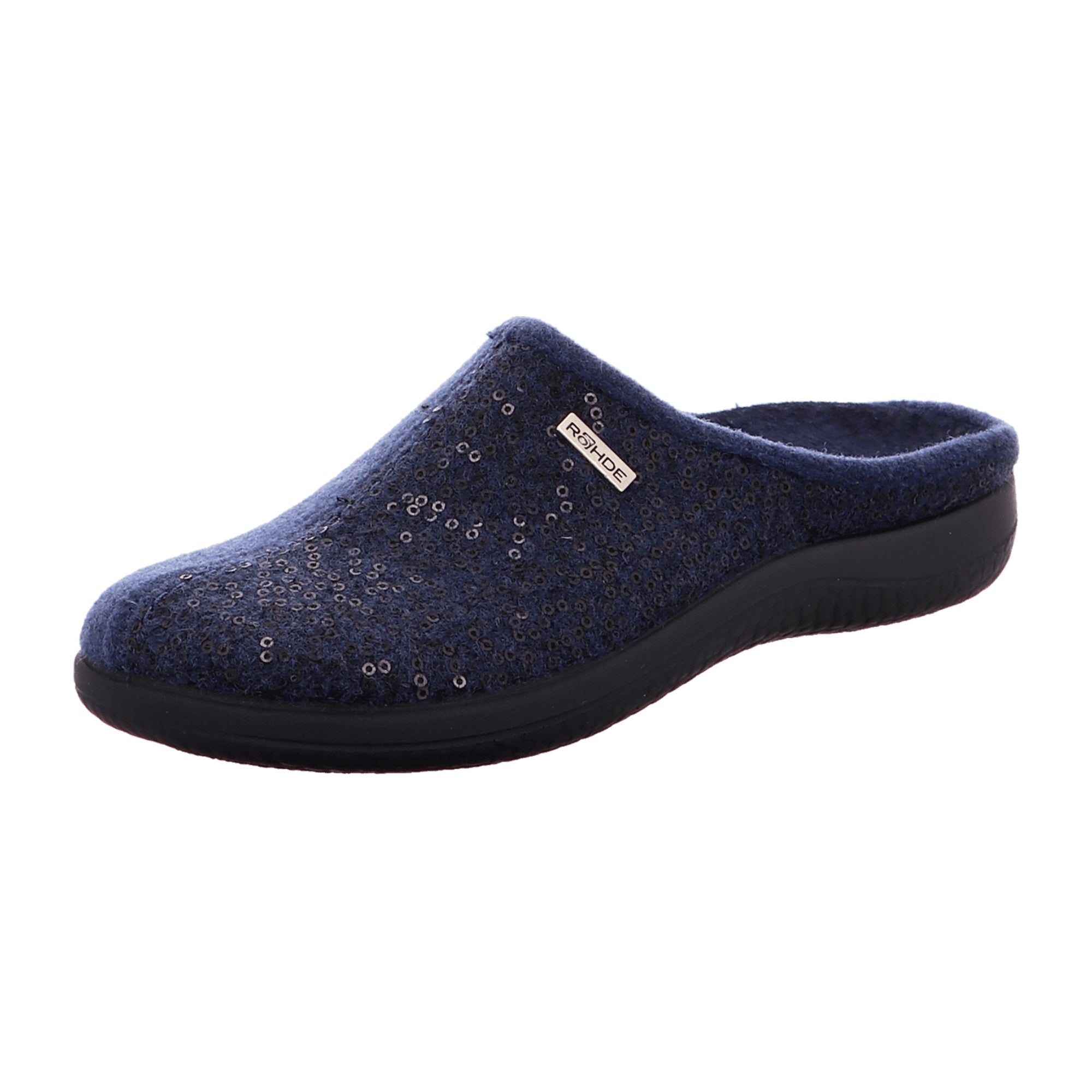 Rohde MOKASSO 62 Women's Blue Slip-On Shoes, Textile Lined, Flat Heel