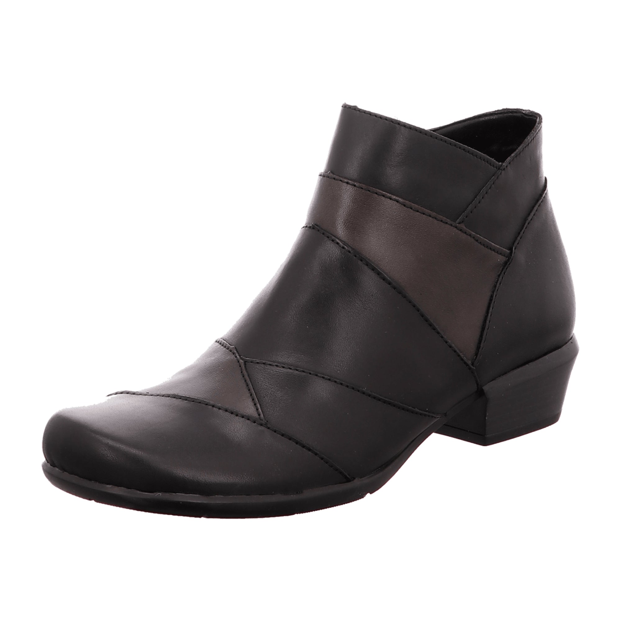 Remonte R8370 Black Women's Comfortable Ankle Boots with Zip and Cushioned Insole