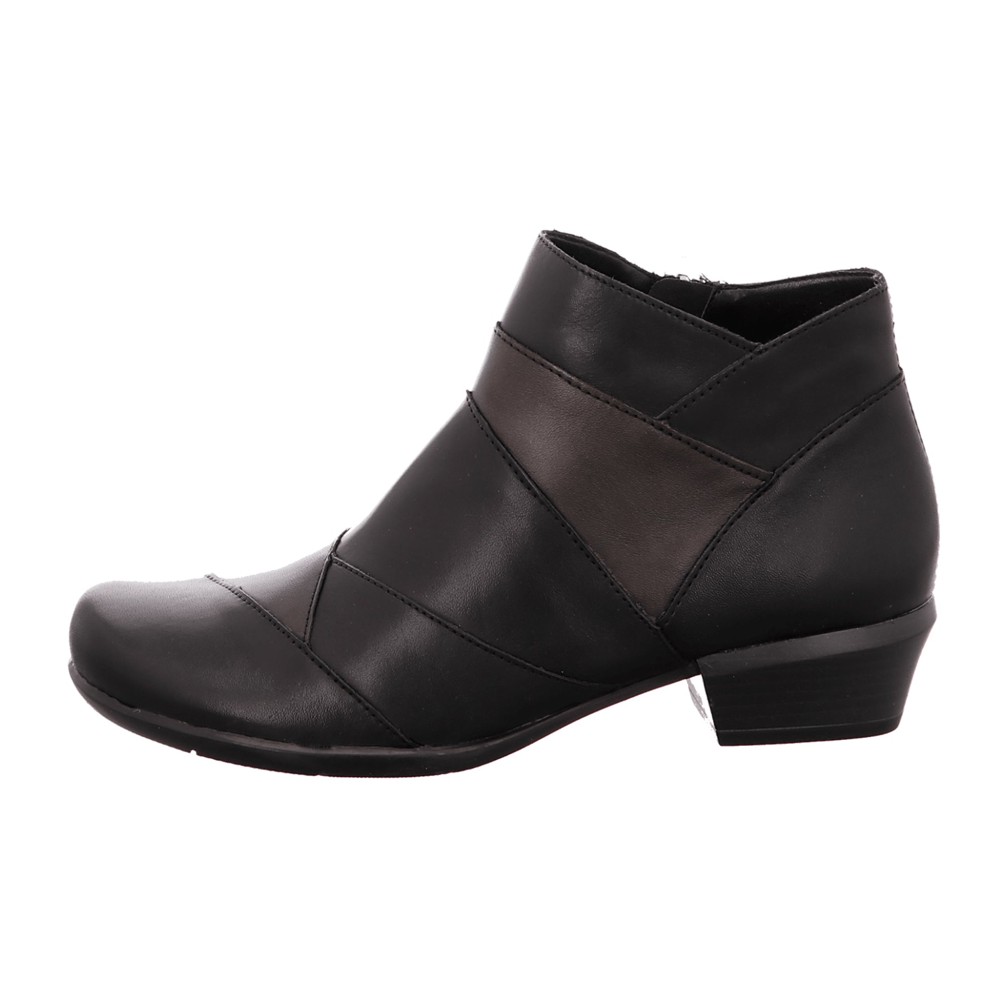 Remonte R8370 Black Women's Comfortable Ankle Boots with Zip and Cushioned Insole